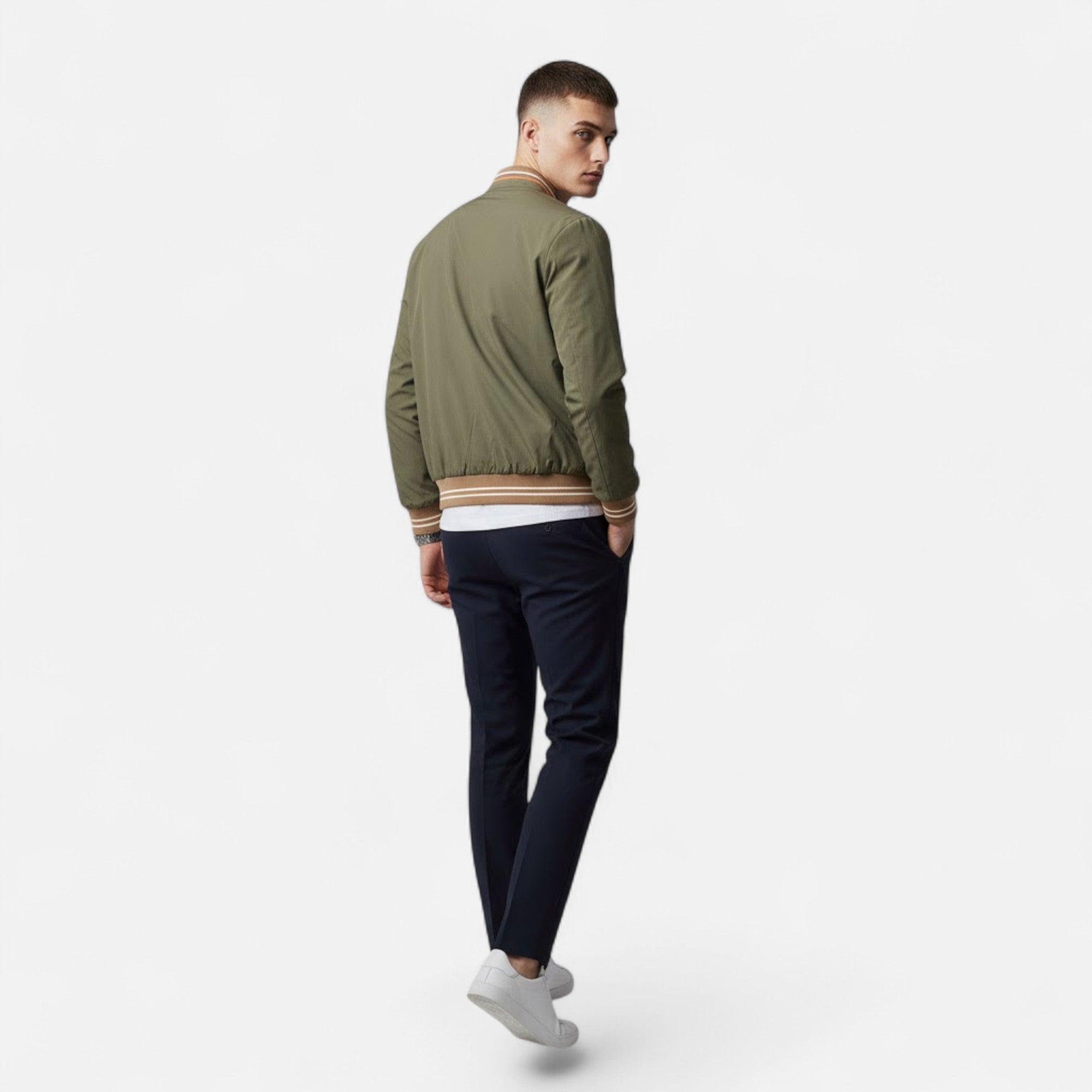 Valmonti | Men’s Stand-Collar Non-Iron Casual Jacket
