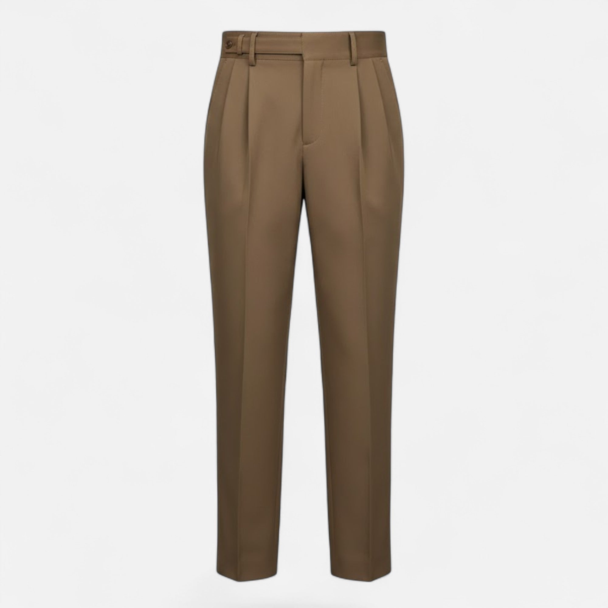 Valmonti | Men’s Straight-Leg Paris-Buckle Suit Trousers