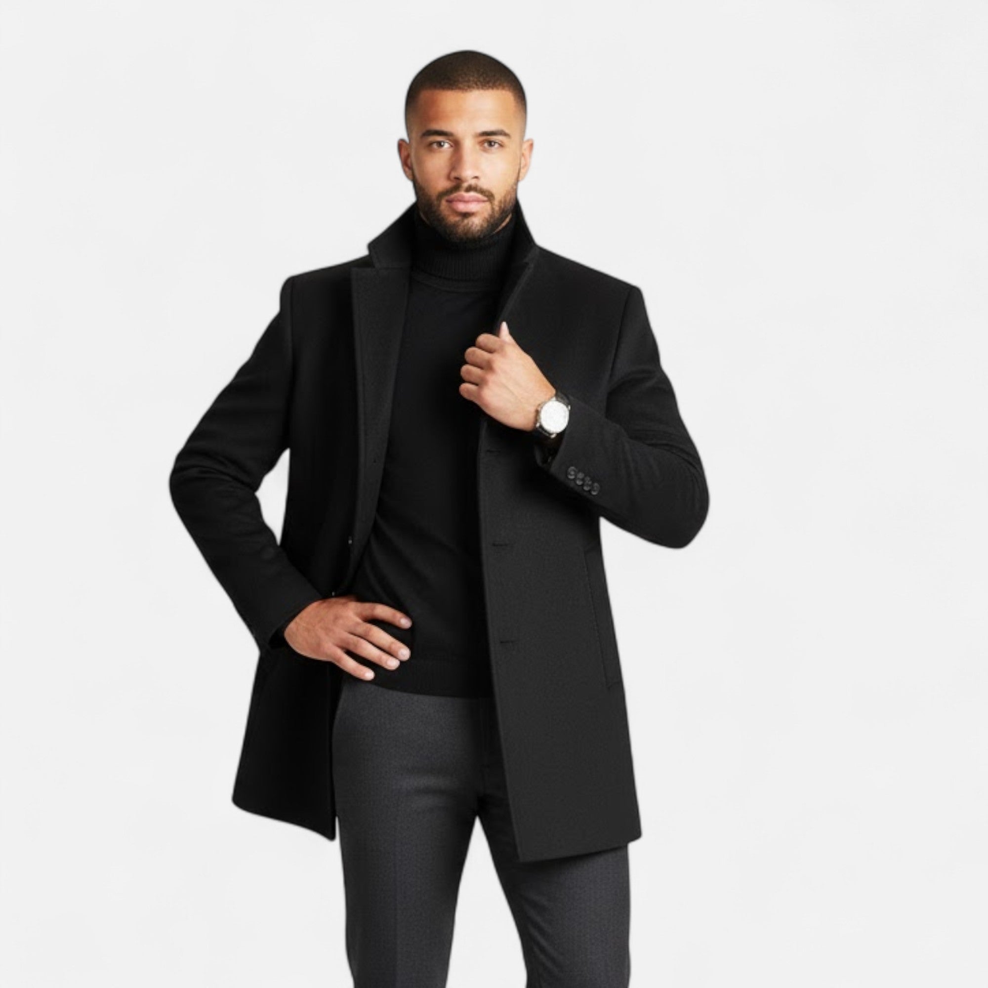 Valmonti | Men’s Tailored Wool Trench – Classic Oxford Elegance