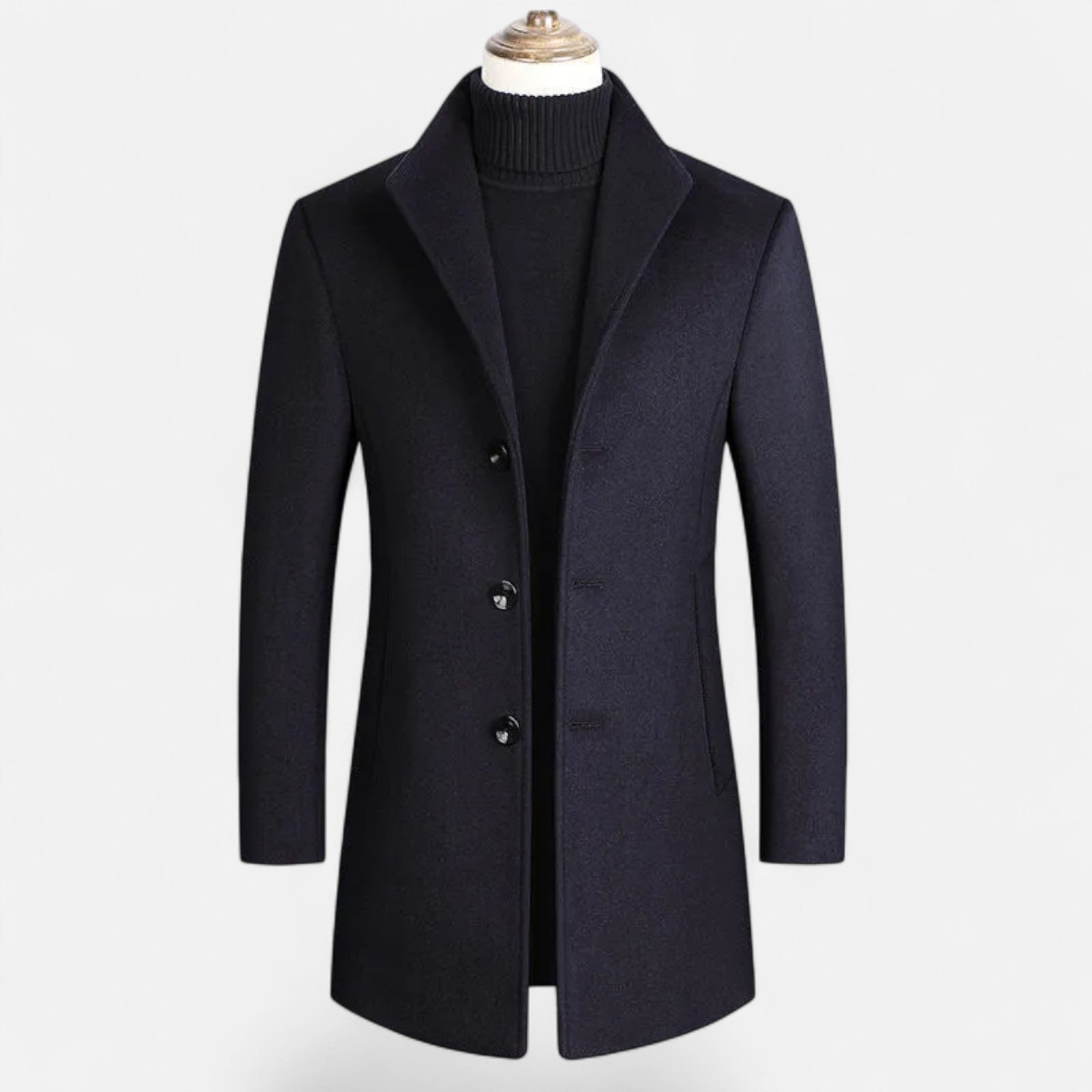 Valmonti | Men’s Tailored Wool Trench – Classic Oxford Elegance