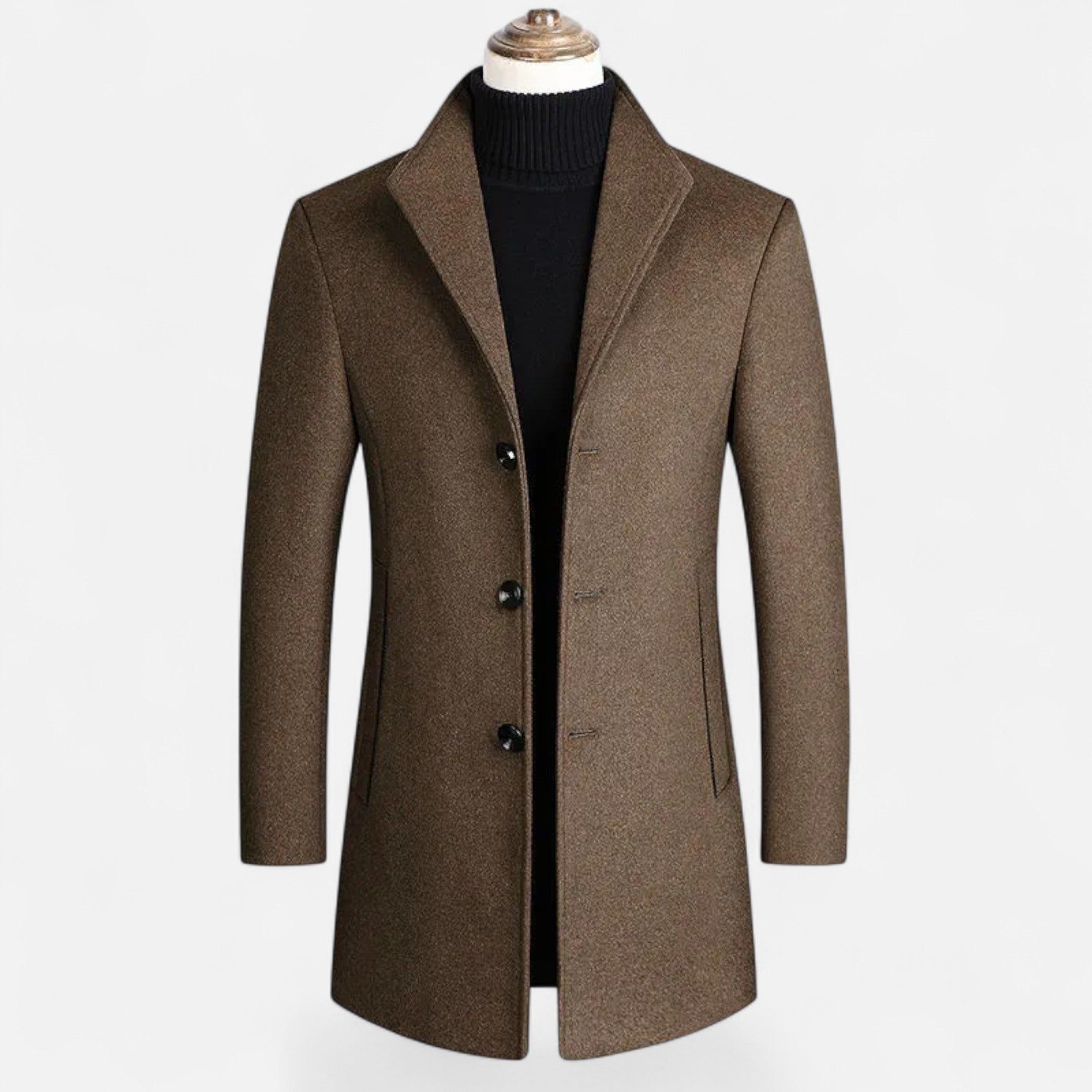 Valmonti | Men’s Tailored Wool Trench – Classic Oxford Elegance