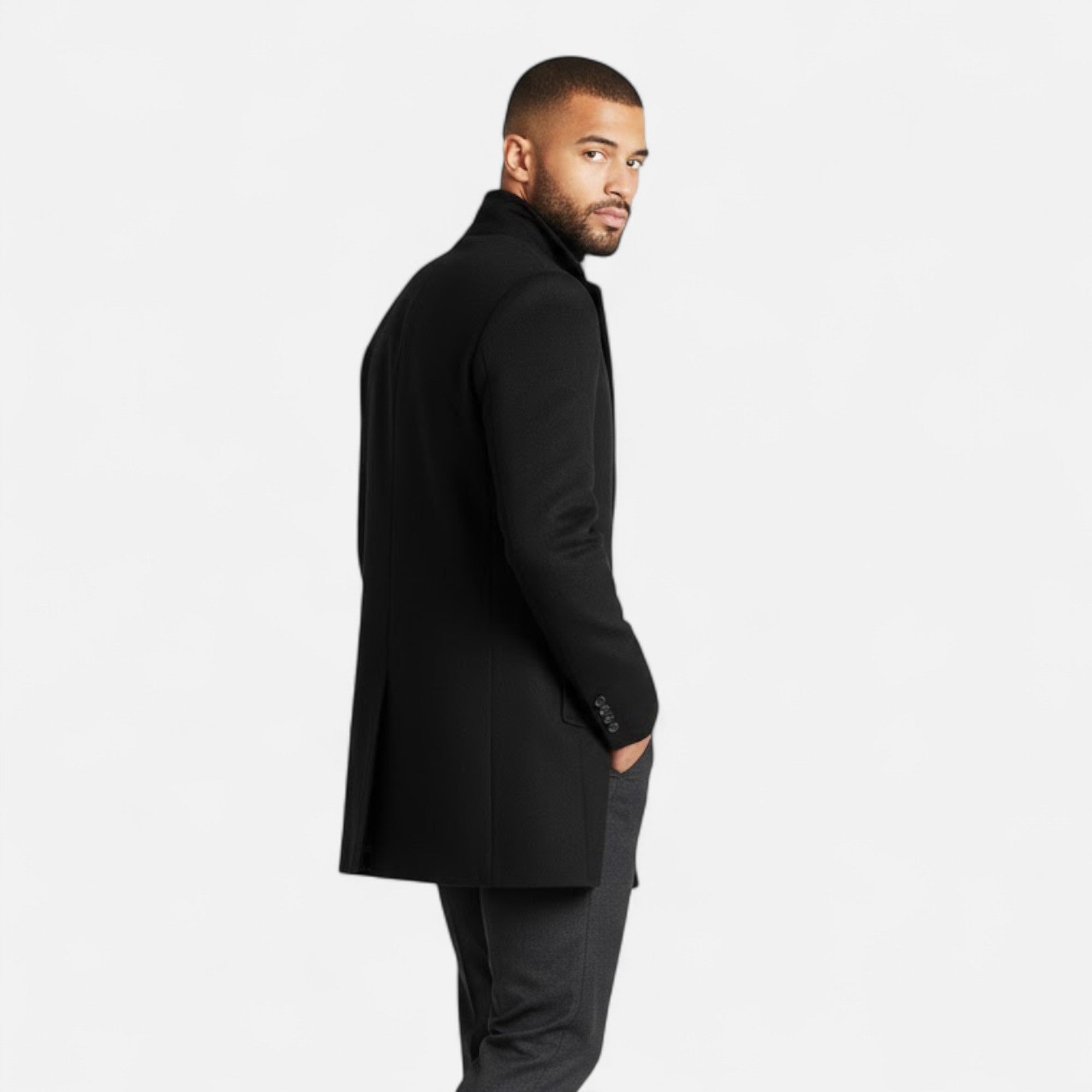 Valmonti | Men’s Tailored Wool Trench – Classic Oxford Elegance