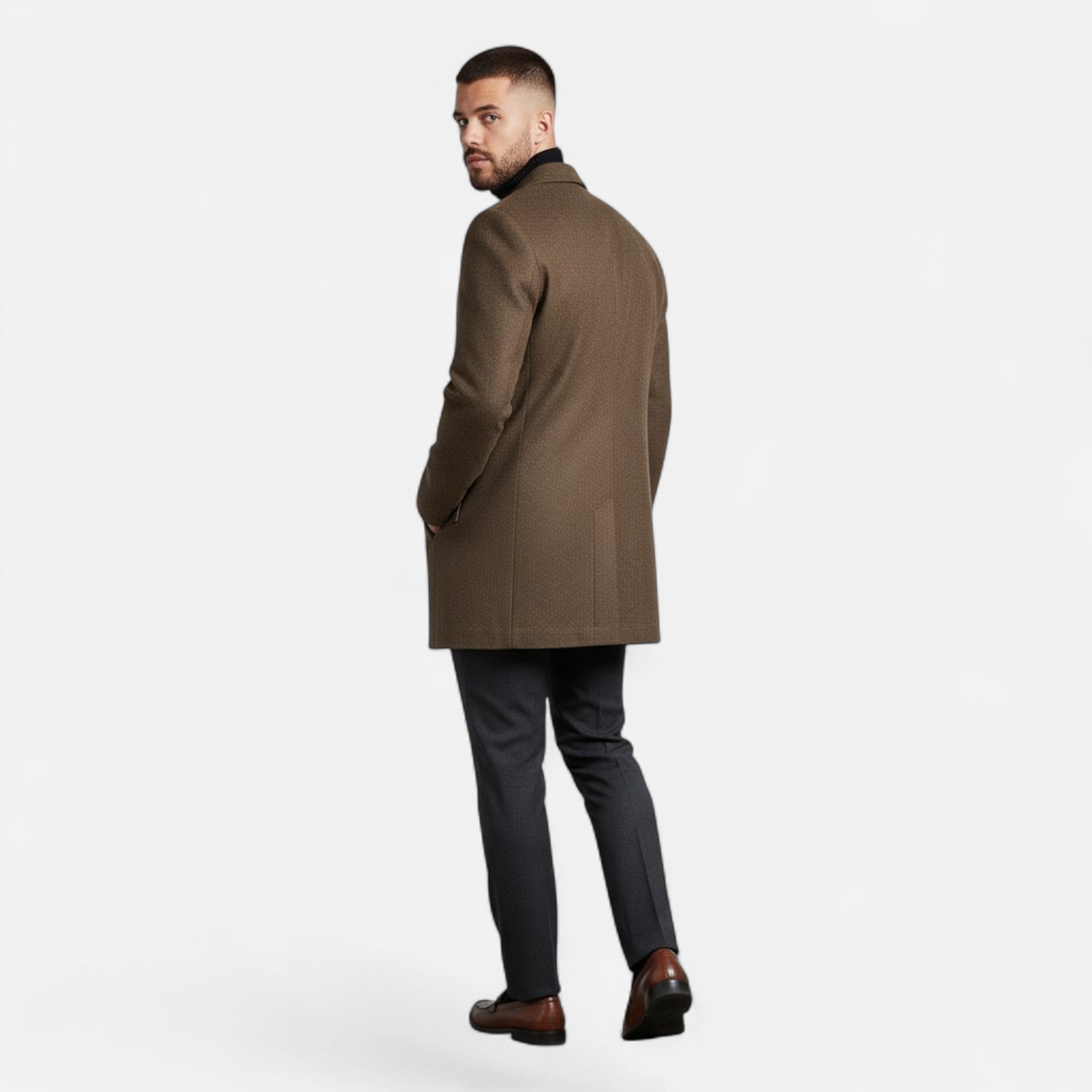 Valmonti | Men’s Tailored Wool Trench – Classic Oxford Elegance
