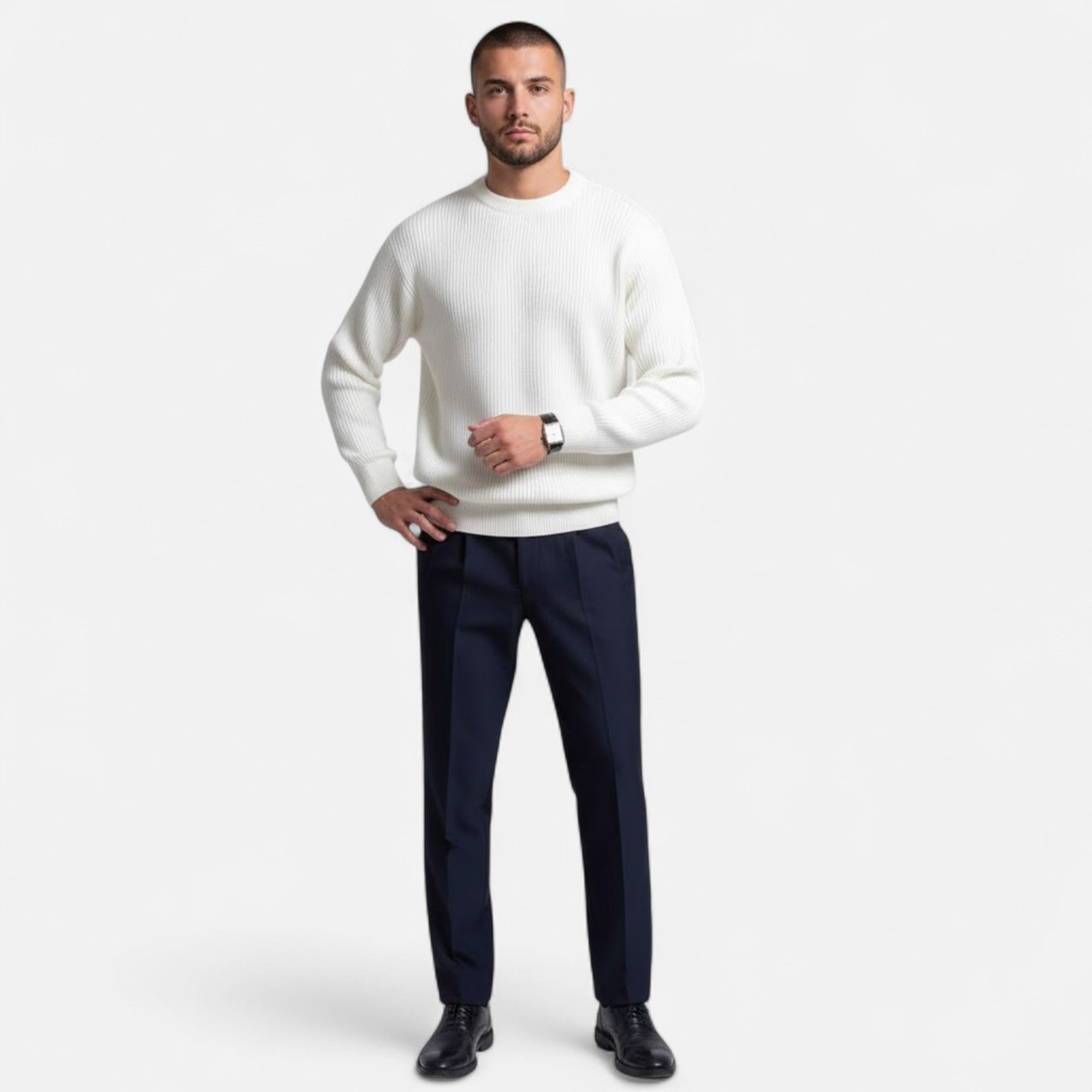 Valmonti | Men’s Thick-Knit Korean-Style Loose Sweater
