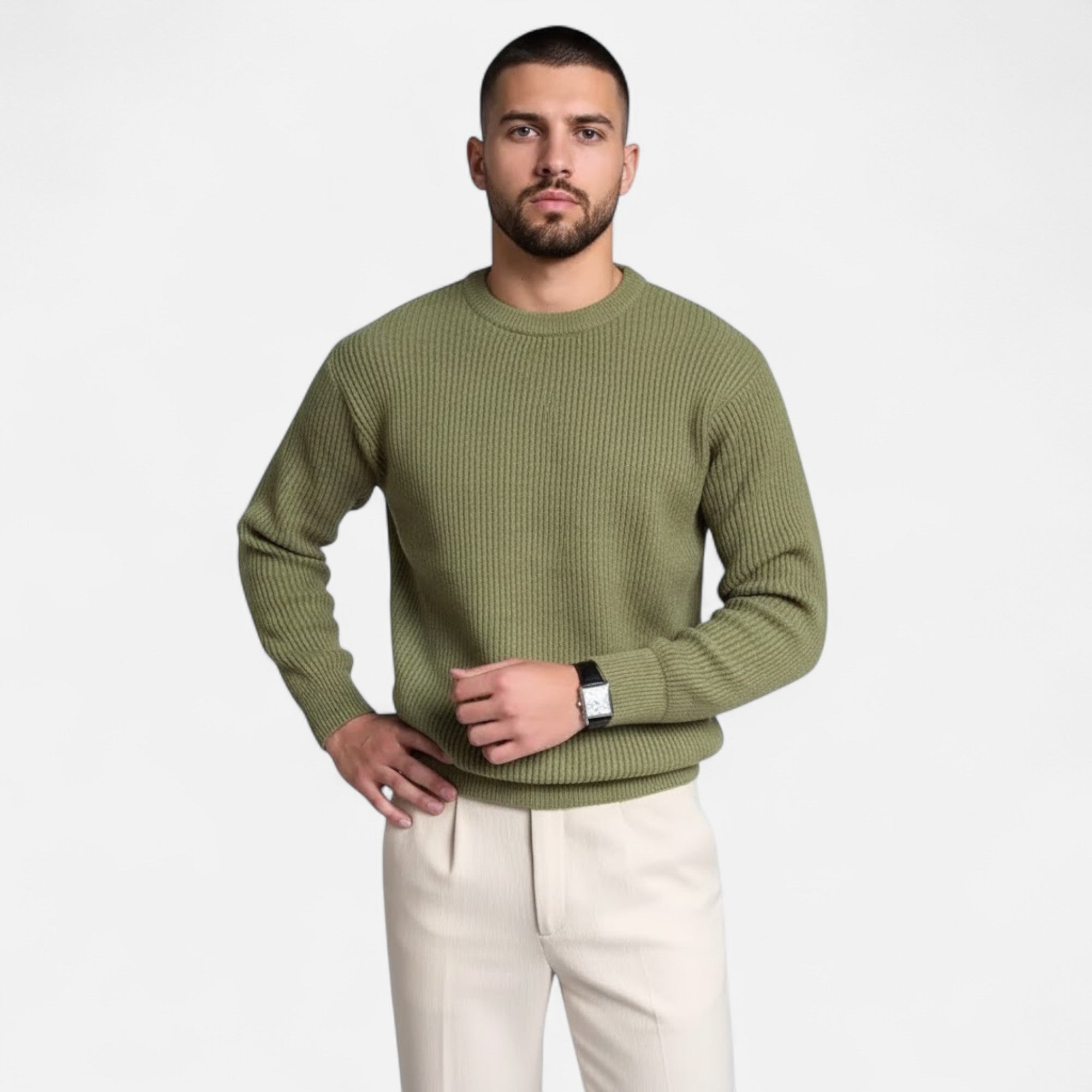 Valmonti | Men’s Thick-Knit Korean-Style Loose Sweater