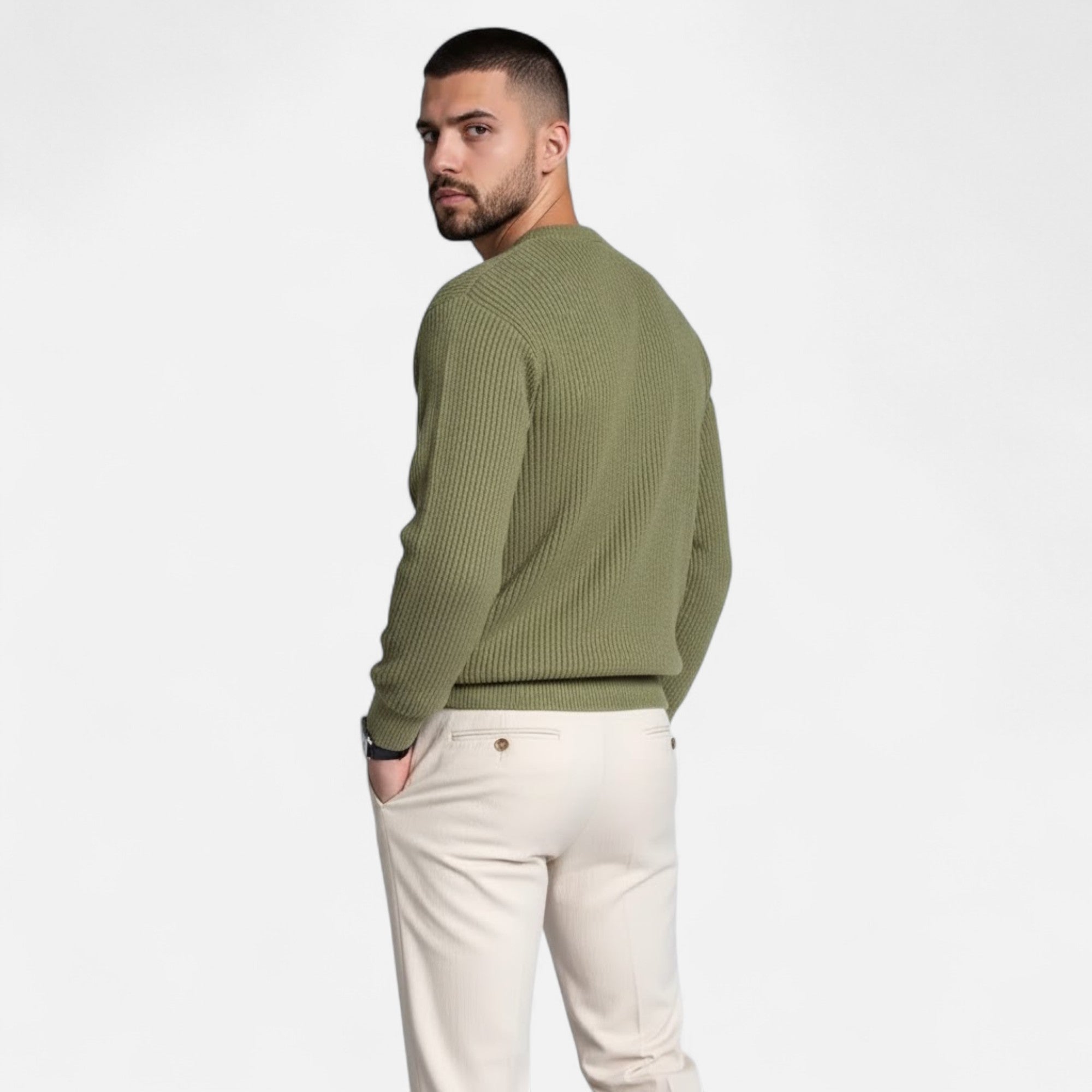 Valmonti | Men’s Thick-Knit Korean-Style Loose Sweater