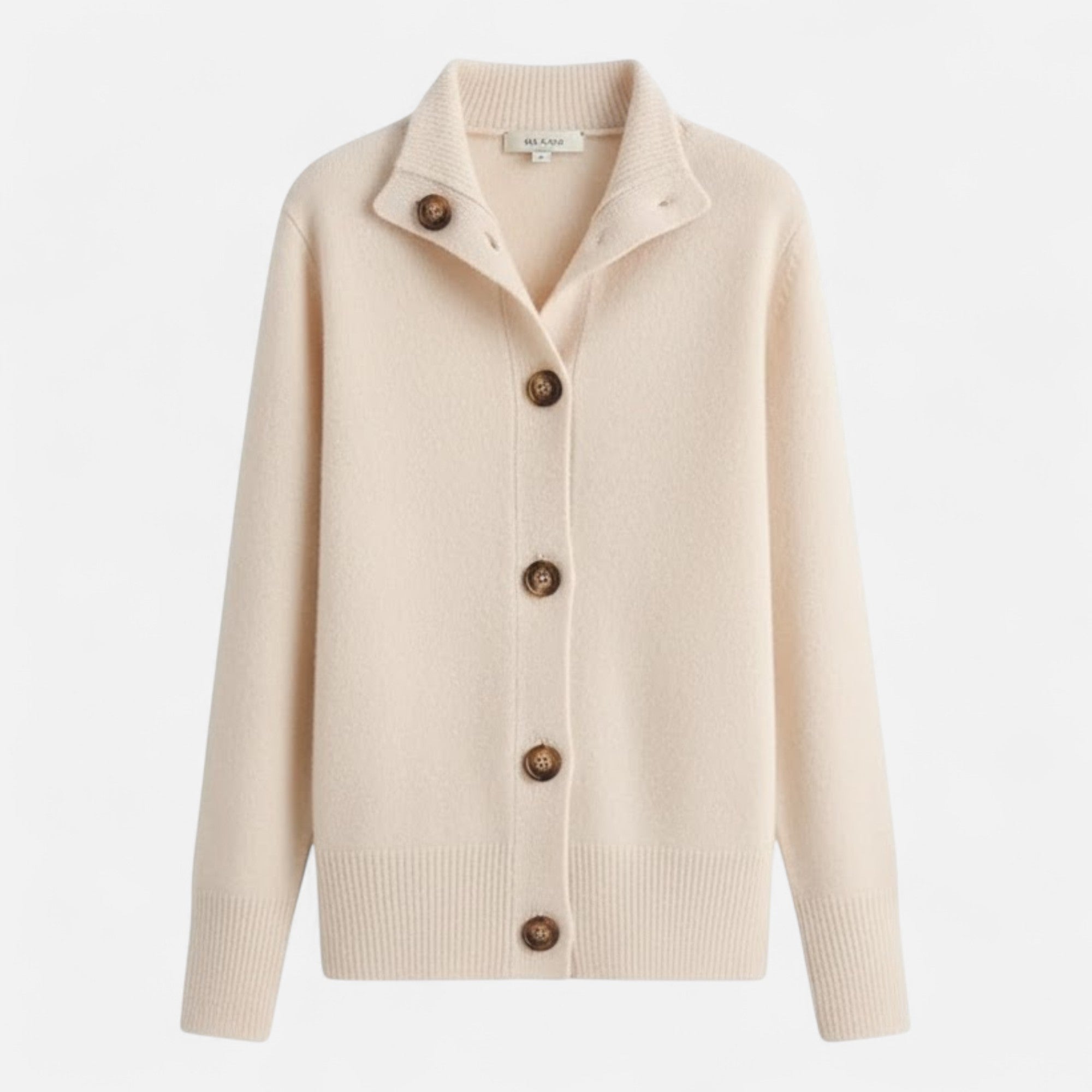 Valmonti | Women’s Knit Stand-Collar Short Coat