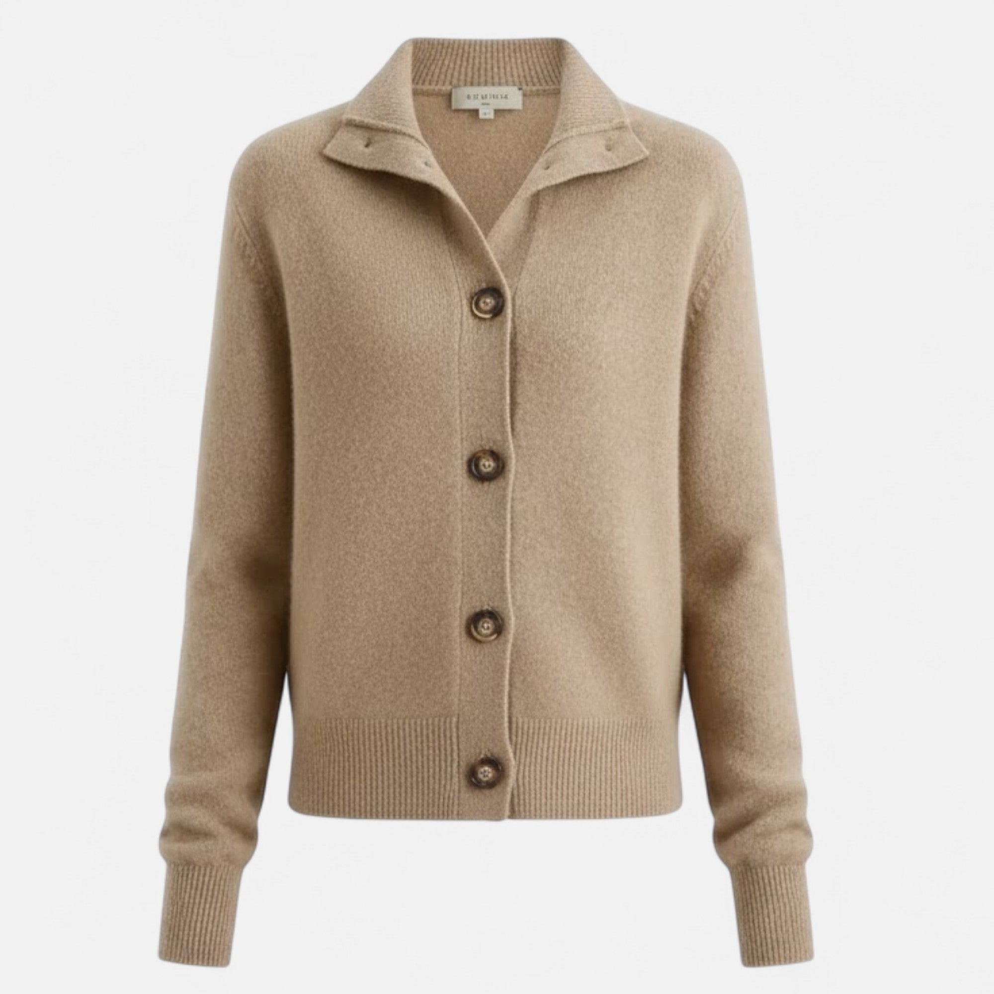 Valmonti | Women’s Knit Stand-Collar Short Coat