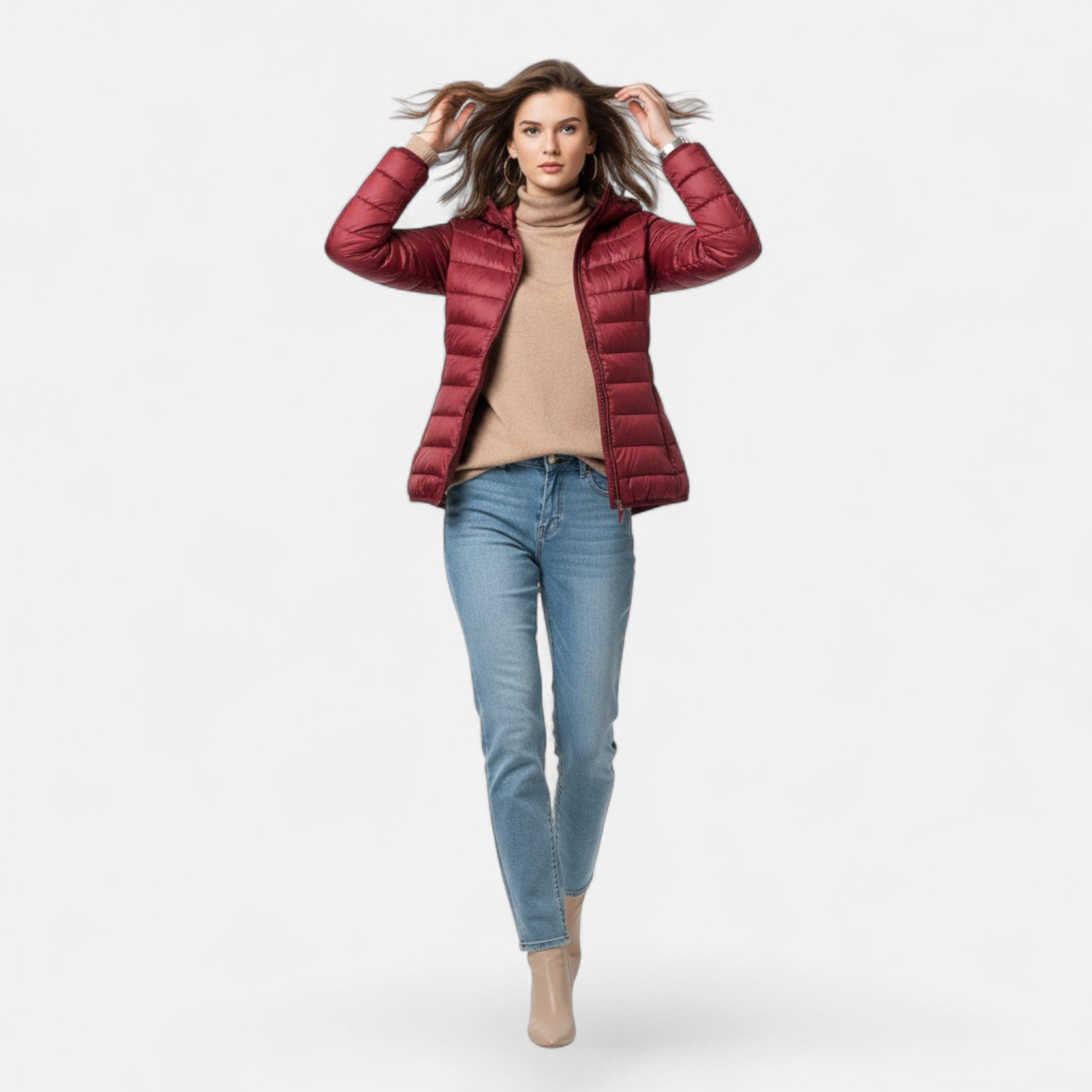Valmonti | Women’s Lightweight Down-Filled Plus-Size Coat
