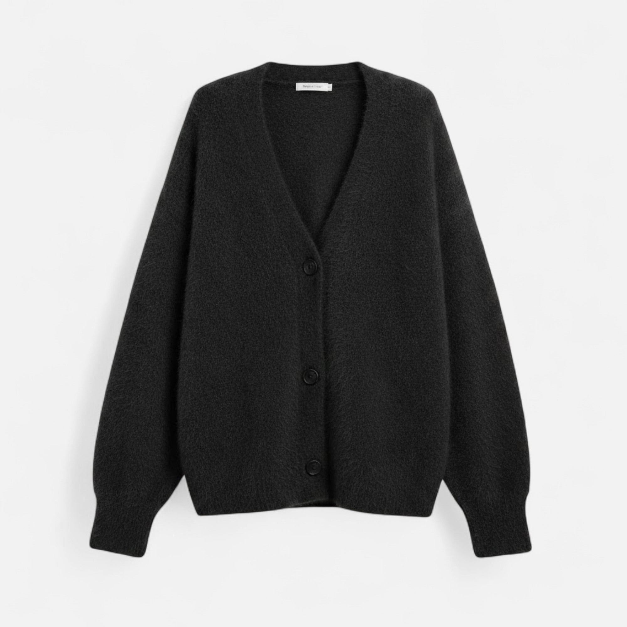 Valmonti | Women’s Loose V-Neck Buttoned Knit Cardigan