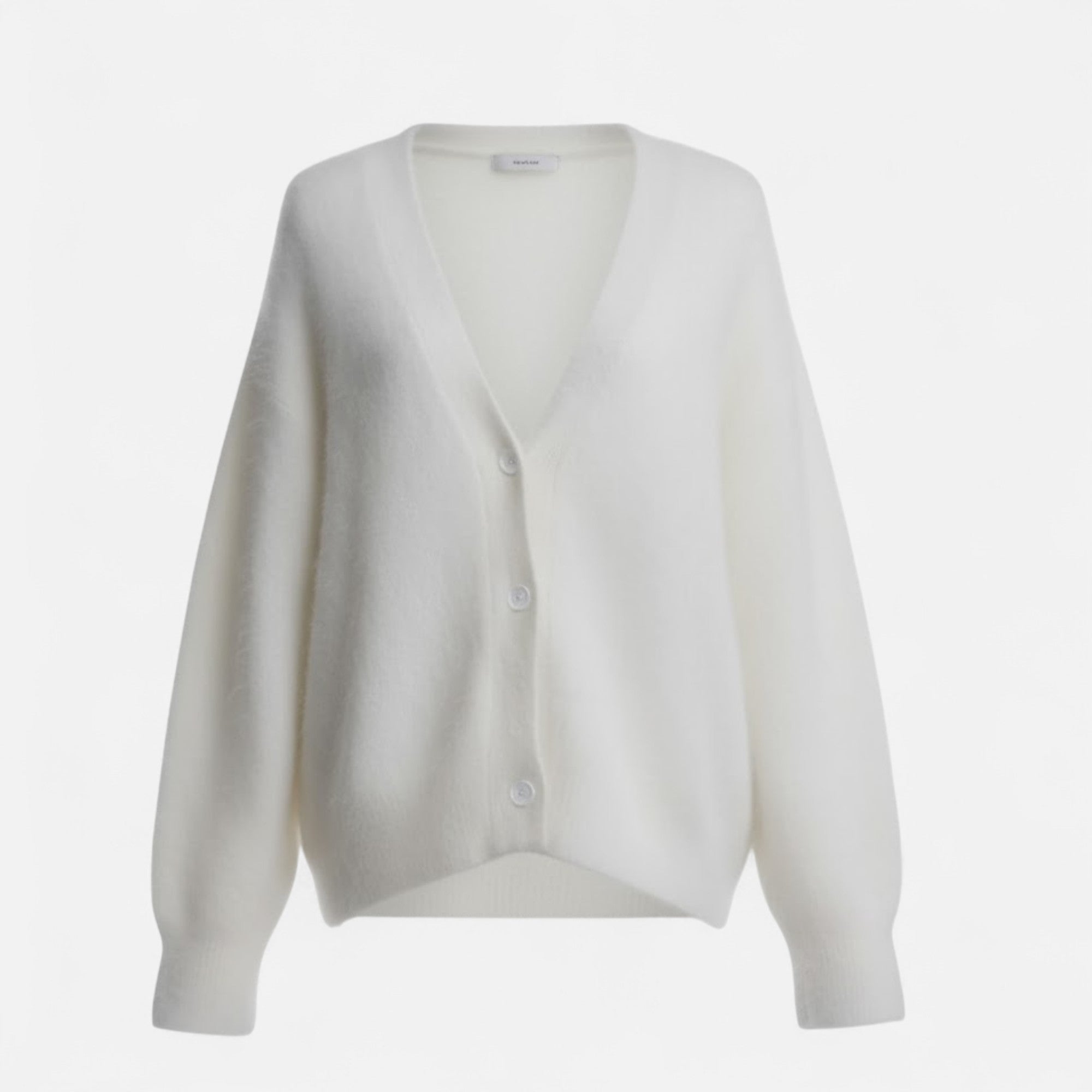 Valmonti | Women’s Loose V-Neck Buttoned Knit Cardigan