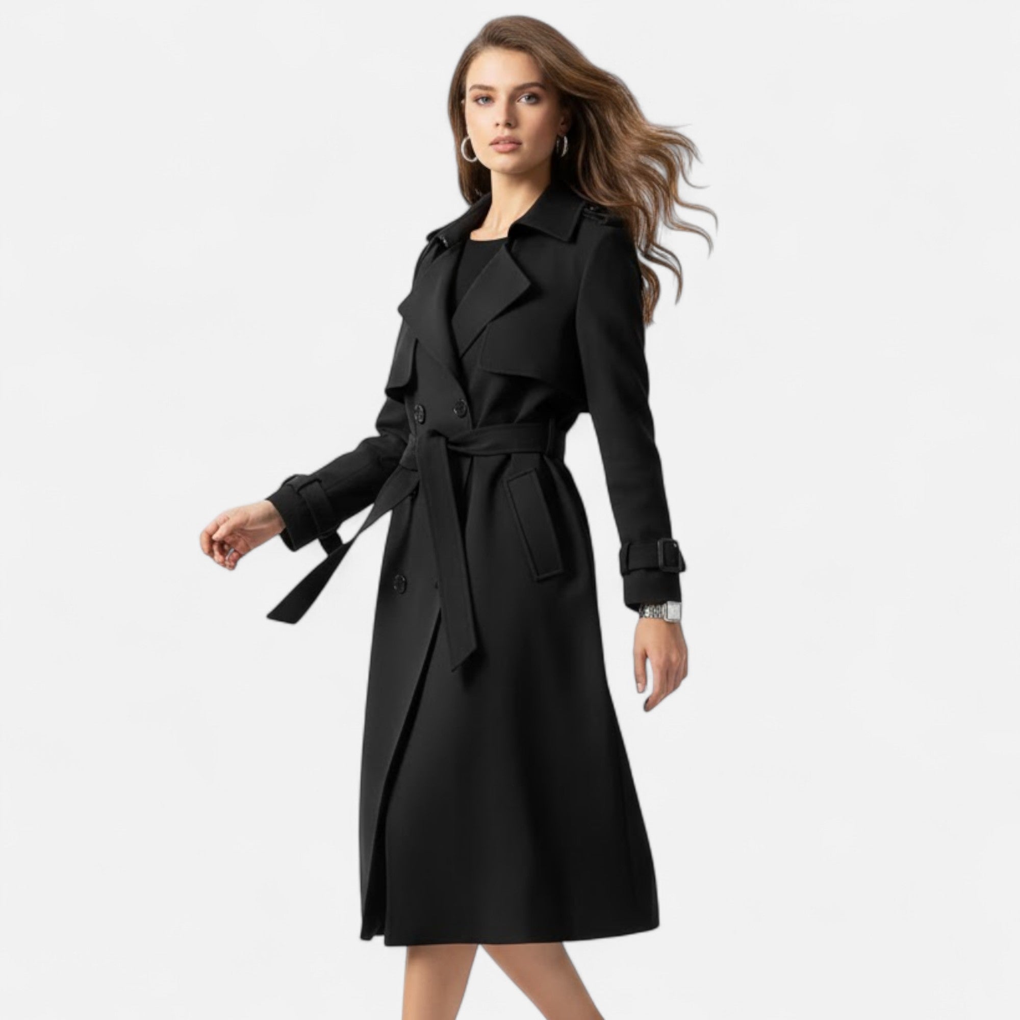 Valmonti | Women’s Mid-Length Tie-Waist Trench – Riviera Heritage