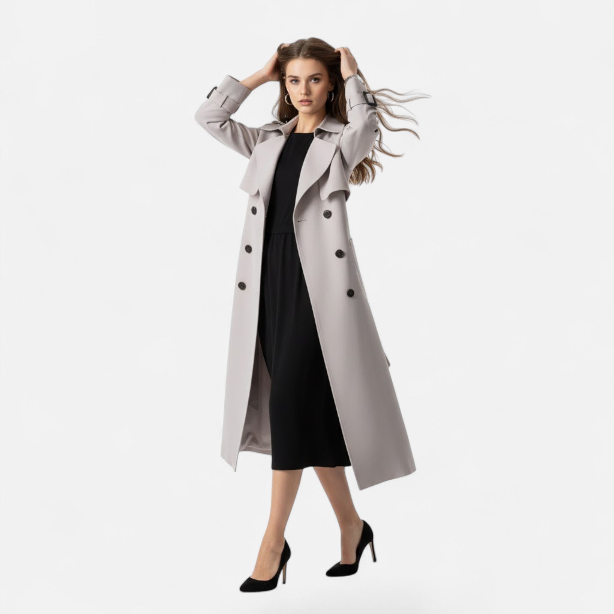 Valmonti | Women’s Mid-Length Tie-Waist Trench – Riviera Heritage