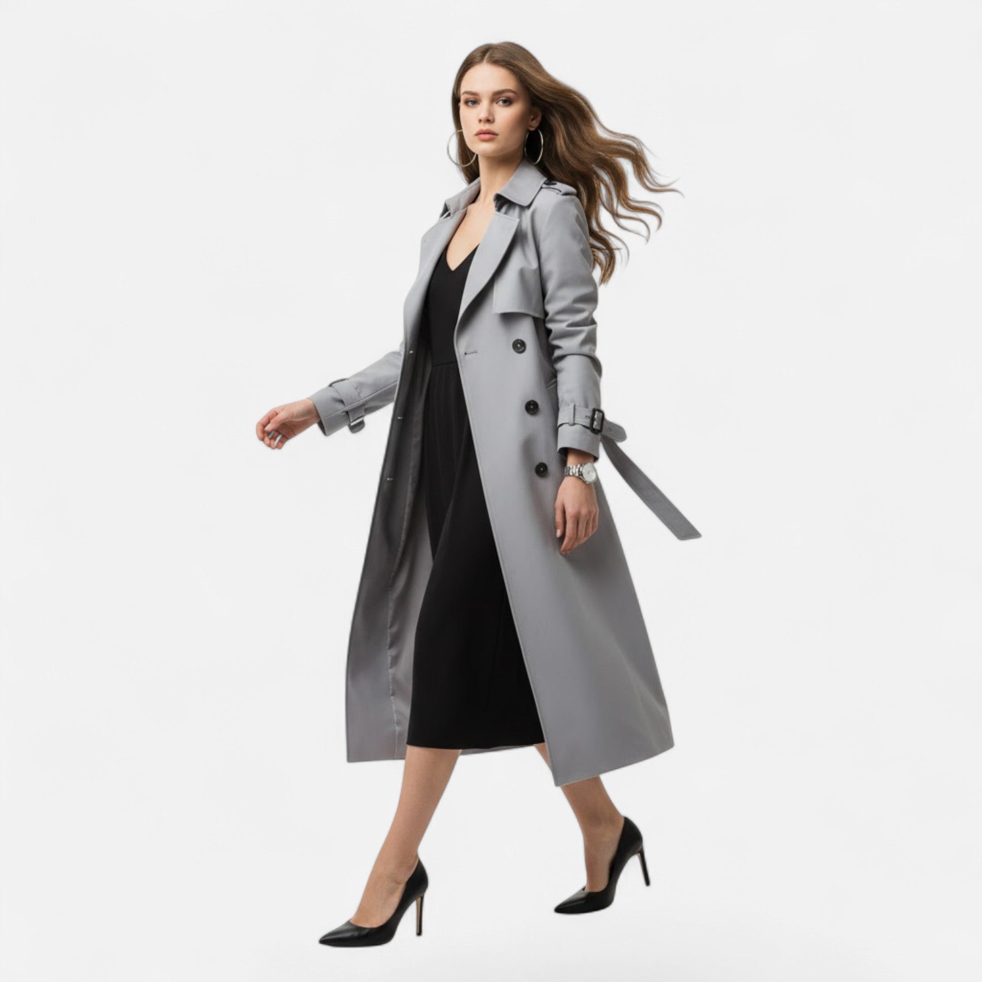 Valmonti | Women’s Mid-Length Tie-Waist Trench – Riviera Heritage