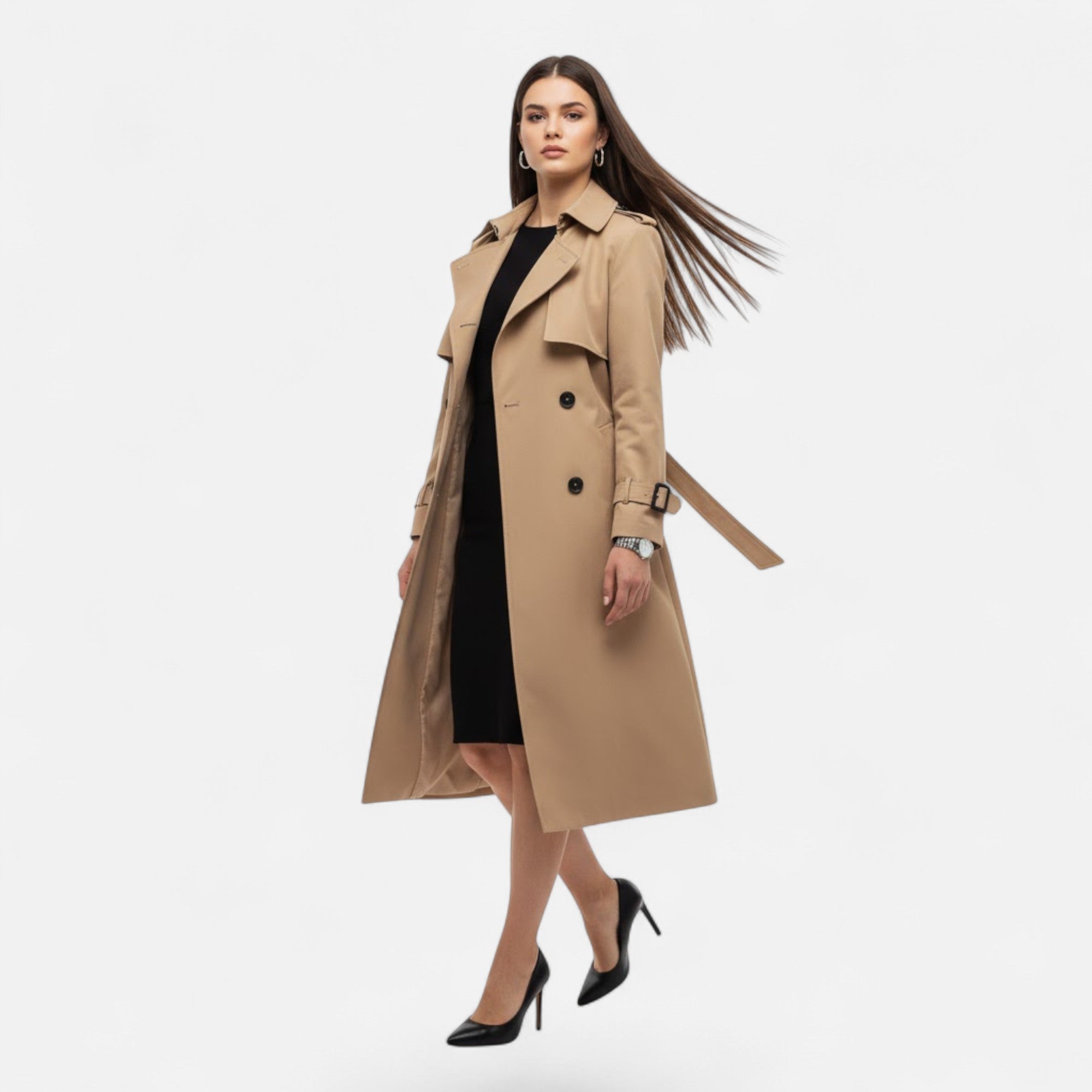 Valmonti | Women’s Mid-Length Tie-Waist Trench – Riviera Heritage
