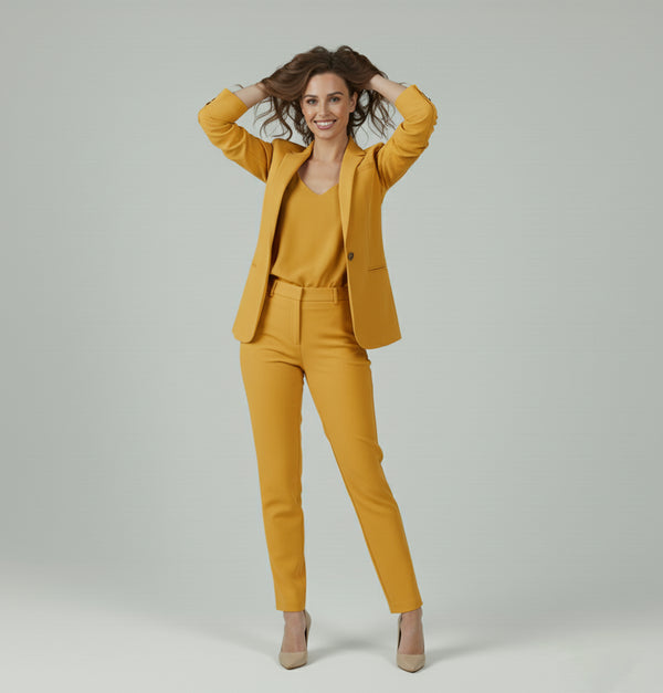 Valmonti | Women’s Plus-Size Solid-Colour Tailored Two-Piece Suit