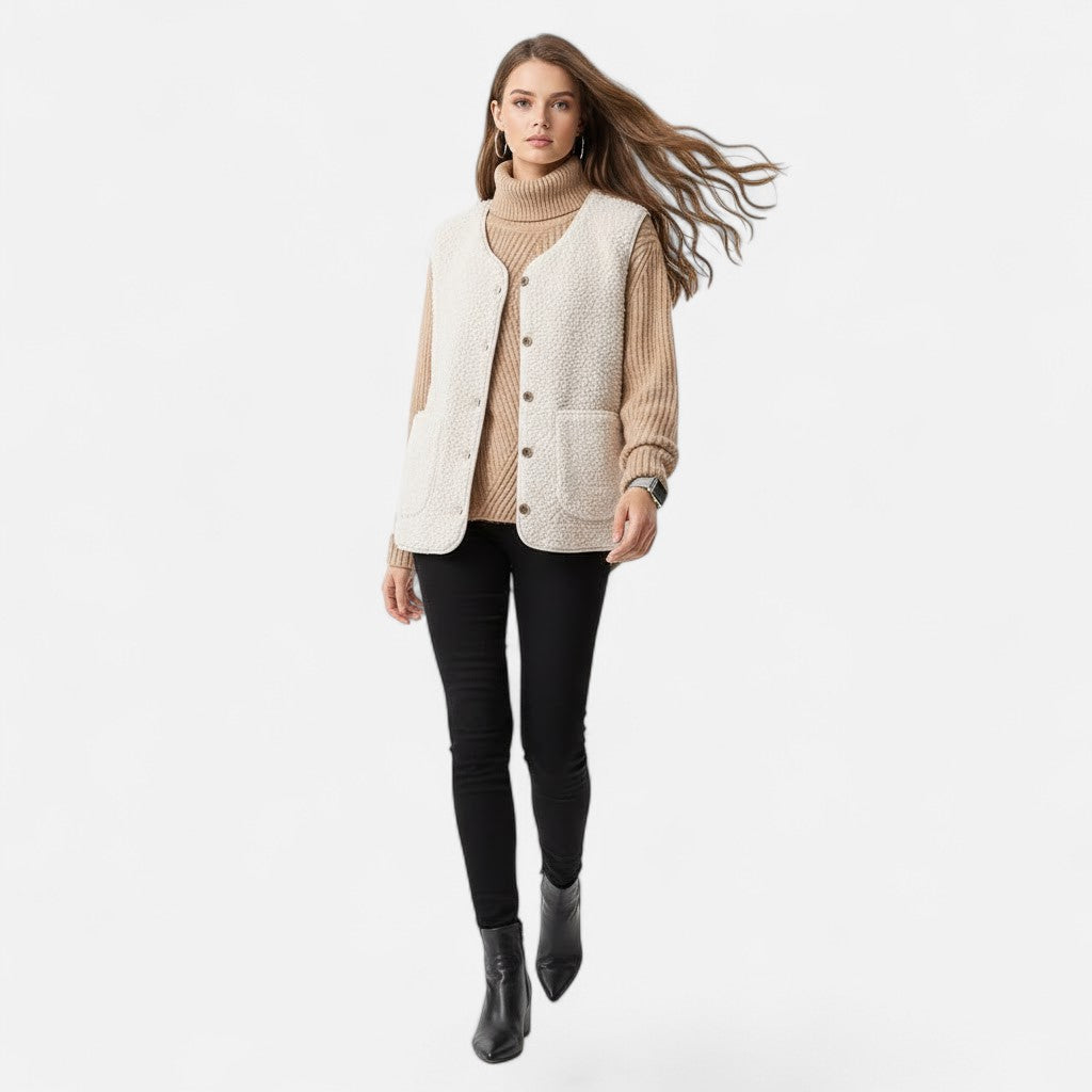 Valmonti | Women’s Plush Cashmere-Blend Vest