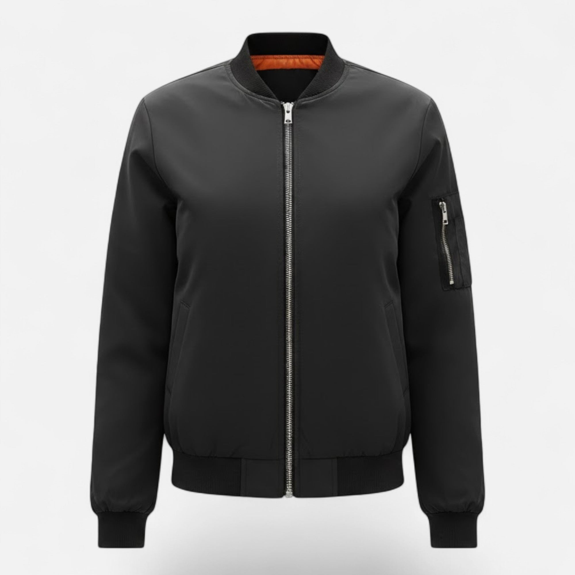 Valmonti | Women’s Vintage-Inspired Zip Bomber Jacket