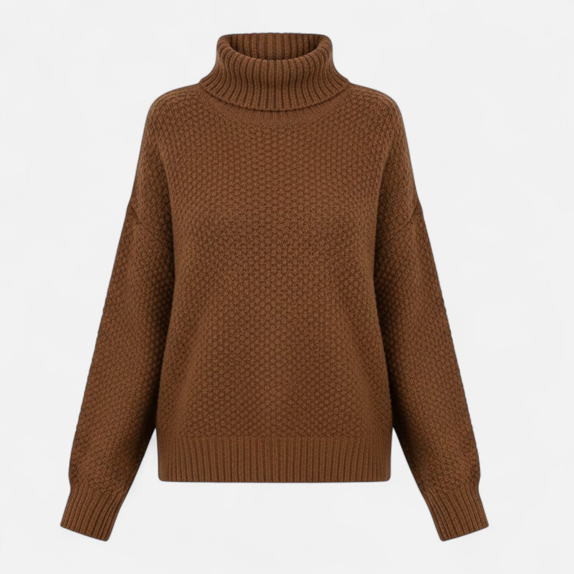 Valmonti | Women’s Wool-Blend Turtleneck Sweater – Classic Knit