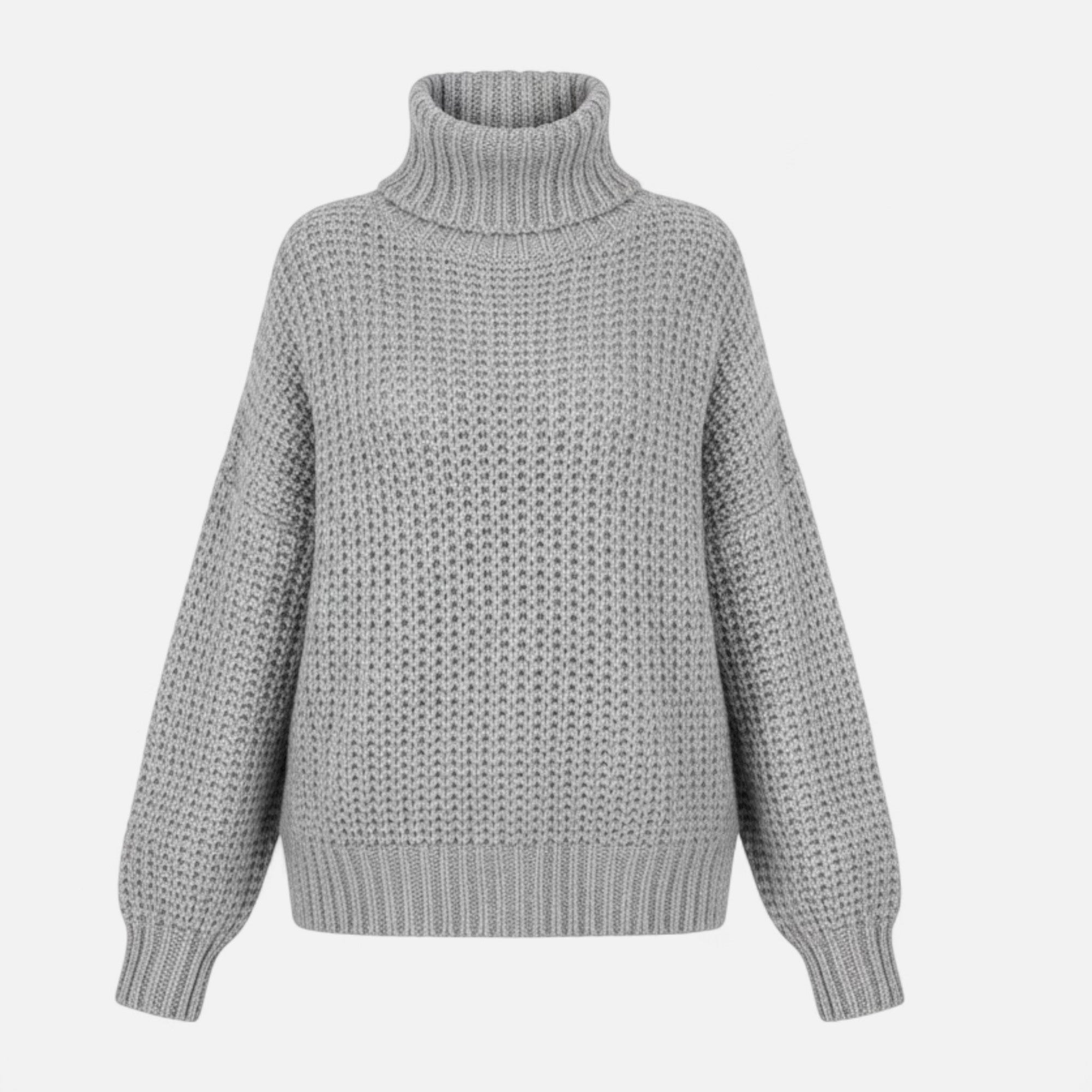 Valmonti | Women’s Wool-Blend Turtleneck Sweater – Classic Knit