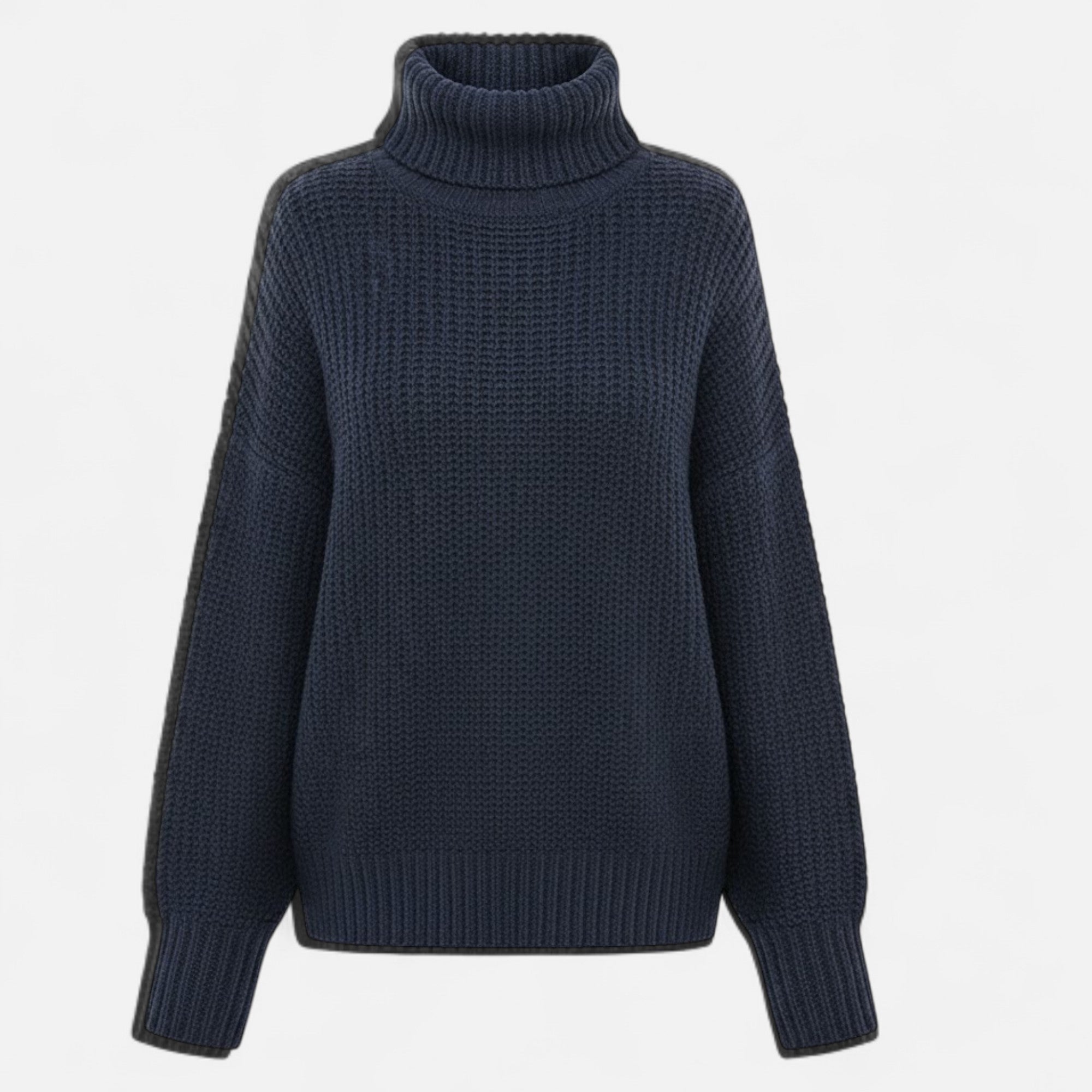 Valmonti | Women’s Wool-Blend Turtleneck Sweater – Classic Knit