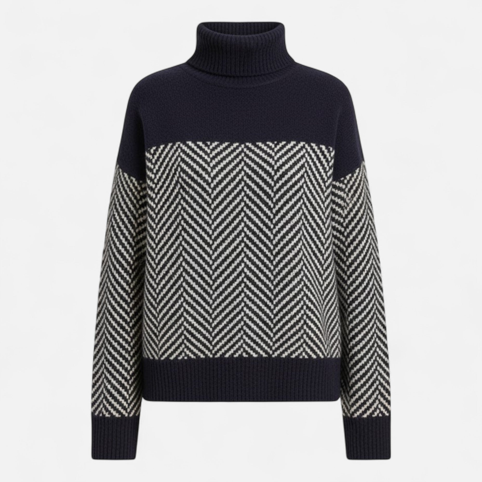 Valmonti | Women’s Wool Turtleneck Knit Sweater