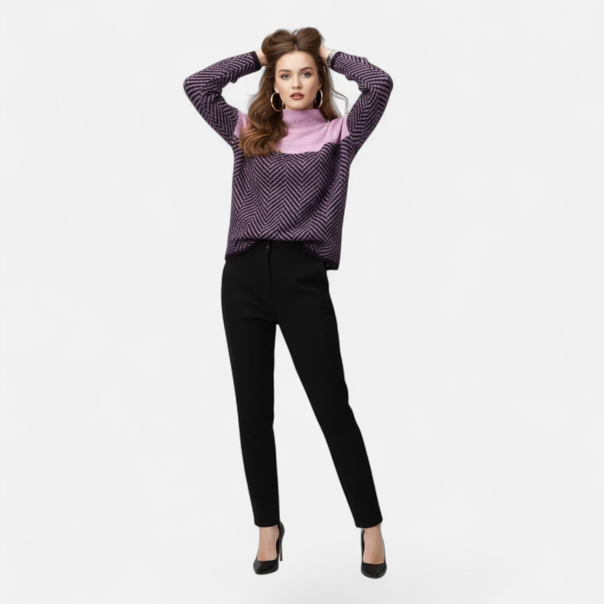 Valmonti | Women’s Wool Turtleneck Knit Sweater