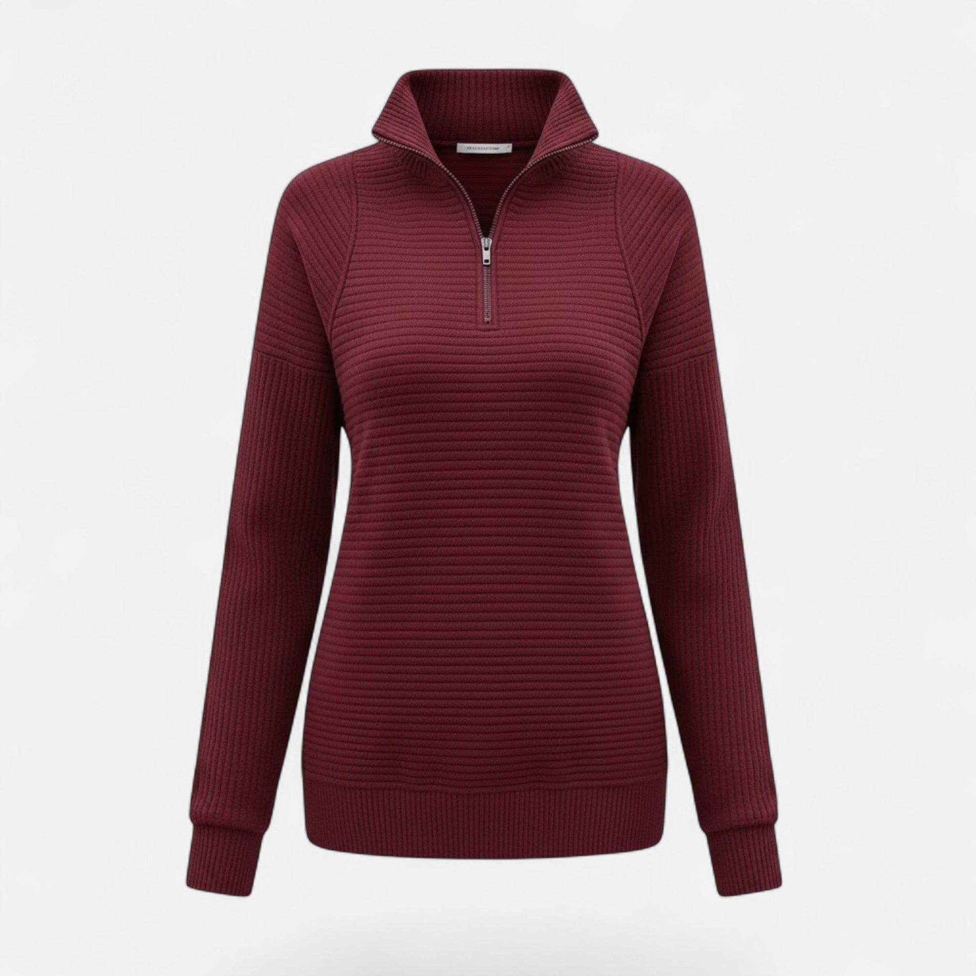 Valmonti | Women’s Zipper Stand-Collar Knit Sweaters