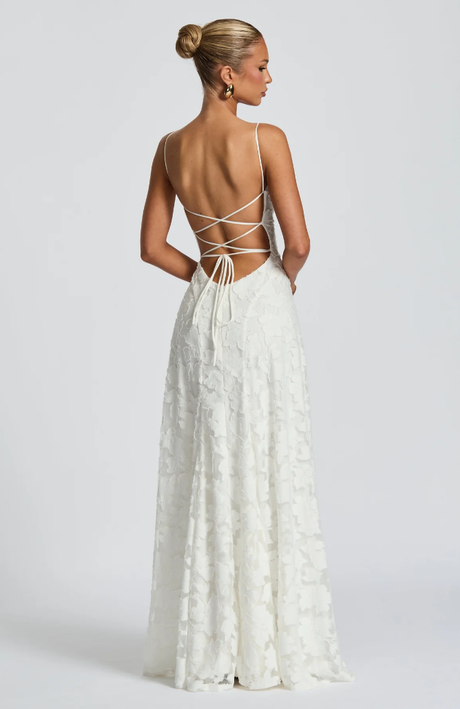 Women’s Lace Maxi Dress Elegant Evening Occasion Style