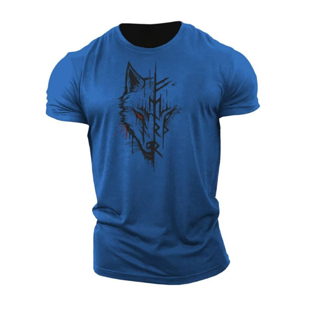 Ανδρικό βαμβακερό T-shirt με κοντό μανίκι και γραφικό τύπωμα