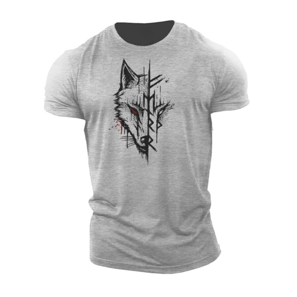 Ανδρικό βαμβακερό T-shirt με κοντό μανίκι και γραφικό τύπωμα