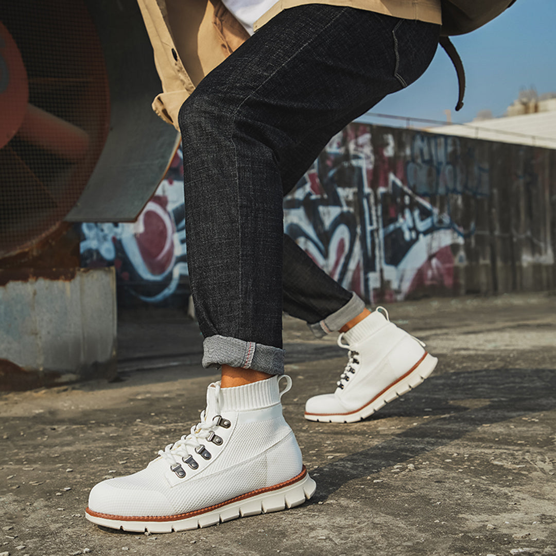 Herren-Sneaker aus atmungsaktivem Mesh mit hohem Schaft – Leichter Halt für den Alltag