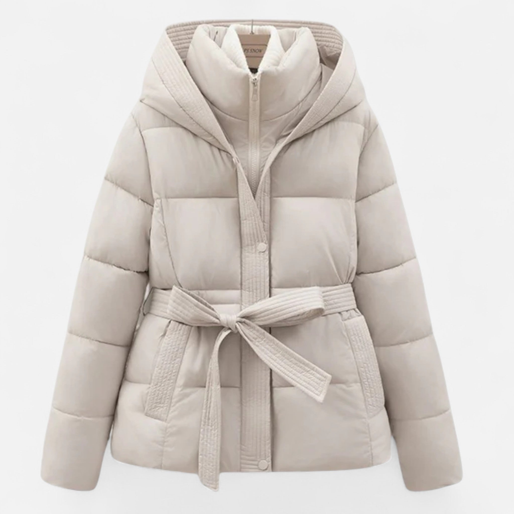 Valmonti | Women’s Belted Hooded Puffer Jacket