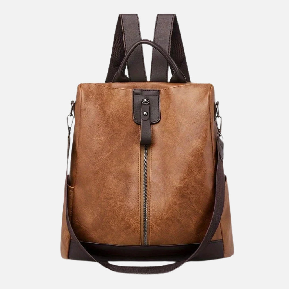 Diebstahlsicherer wandelbarer Rucksack für Damen – Kunstleder-Mehrwegtasche mit verstecktem Reißverschluss auf der Rückseite für Arbeit und Reisen