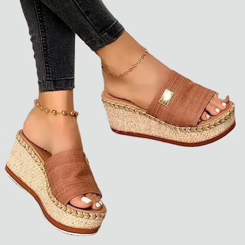 Women’s Wedge Slide Sandals Braided Platform Summer Style