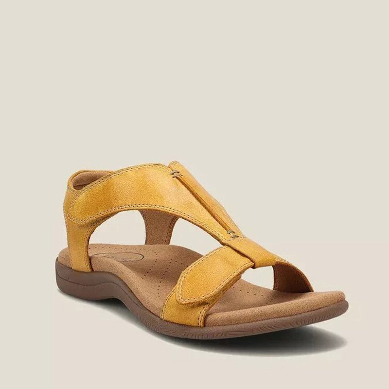 Women's Open Toe T Strap Flat Sandals with Adjustable Fastening – Casual Summer Walking Sandals for Everyday Wear