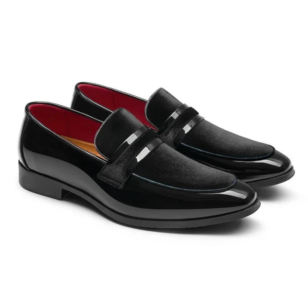 Men’s Slip-On Loafers with Suede Details – Smart Casual Comfort Shoes for Everyday Wear