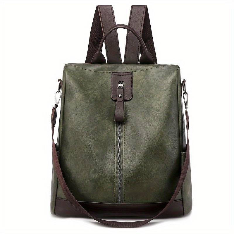Diebstahlsicherer wandelbarer Rucksack für Damen – Kunstleder-Mehrwegtasche mit verstecktem Reißverschluss auf der Rückseite für Arbeit und Reisen