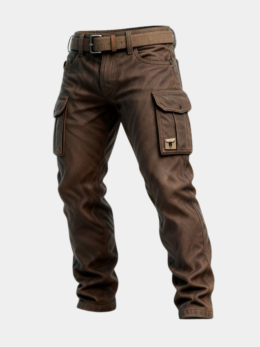 Ανδρικό Παντελόνι Cargo Slim Fit με Τσέπη Utility σε Στυλ Streetwear