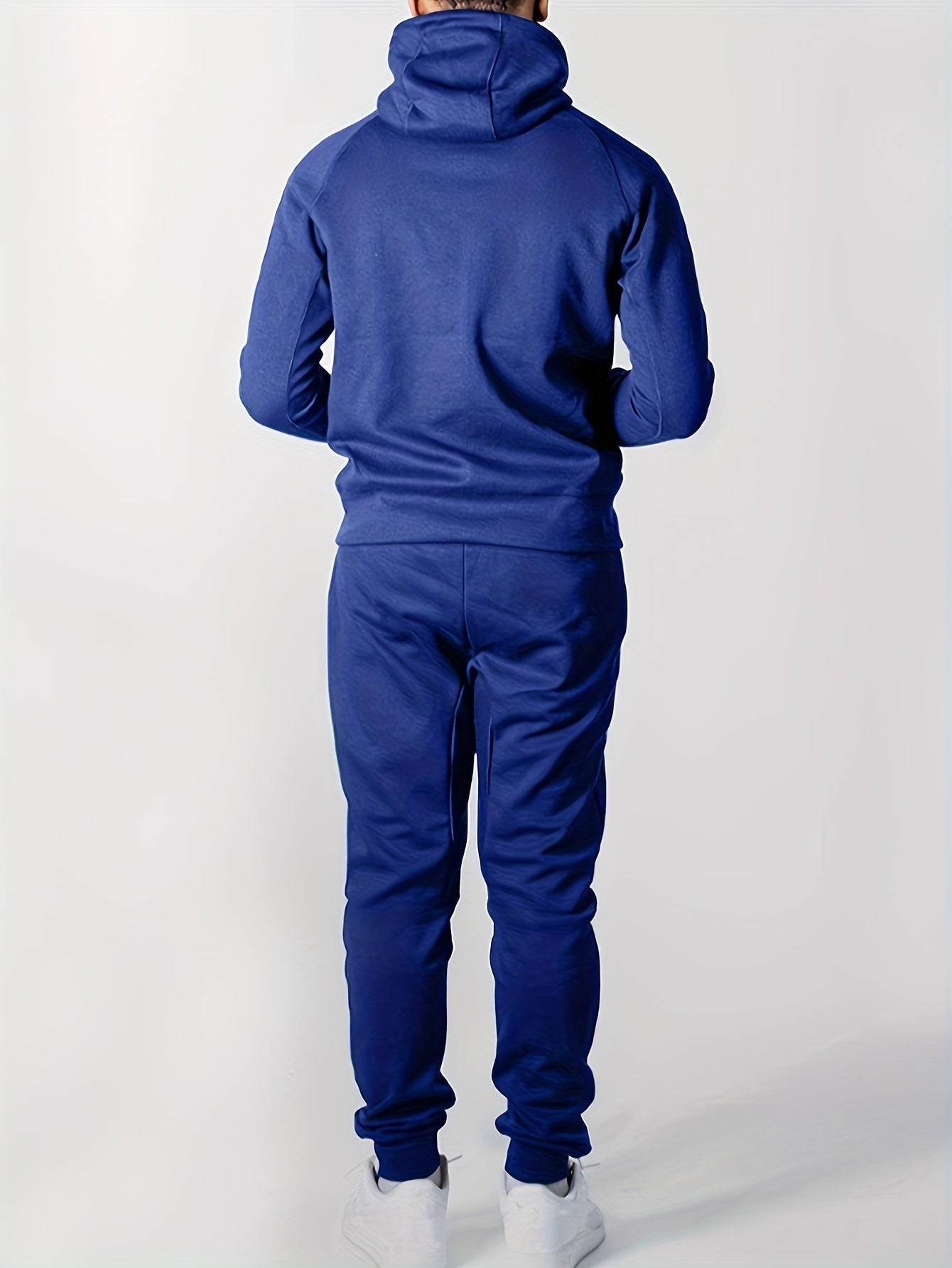 Men’s Loose Fit Hooded Tracksuit – Stretch Two-Piece Set for Spring and Autumn