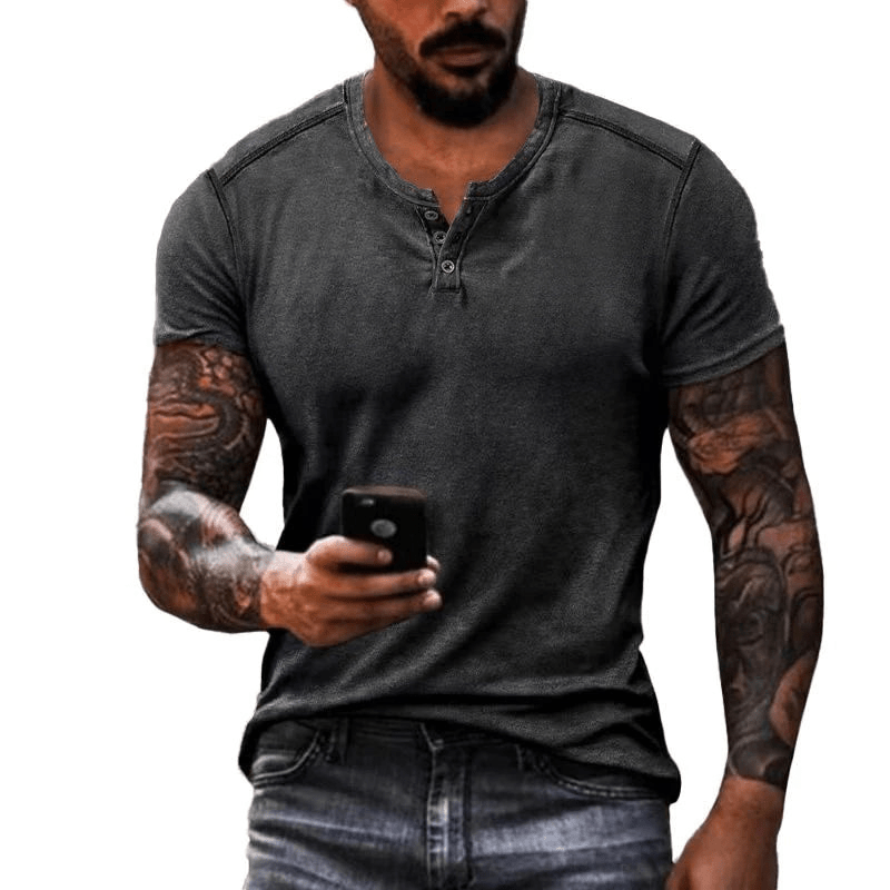 Men’s Henley T-Shirt – Breathable Lightweight Comfortable Stylish Casual Everyday Wear