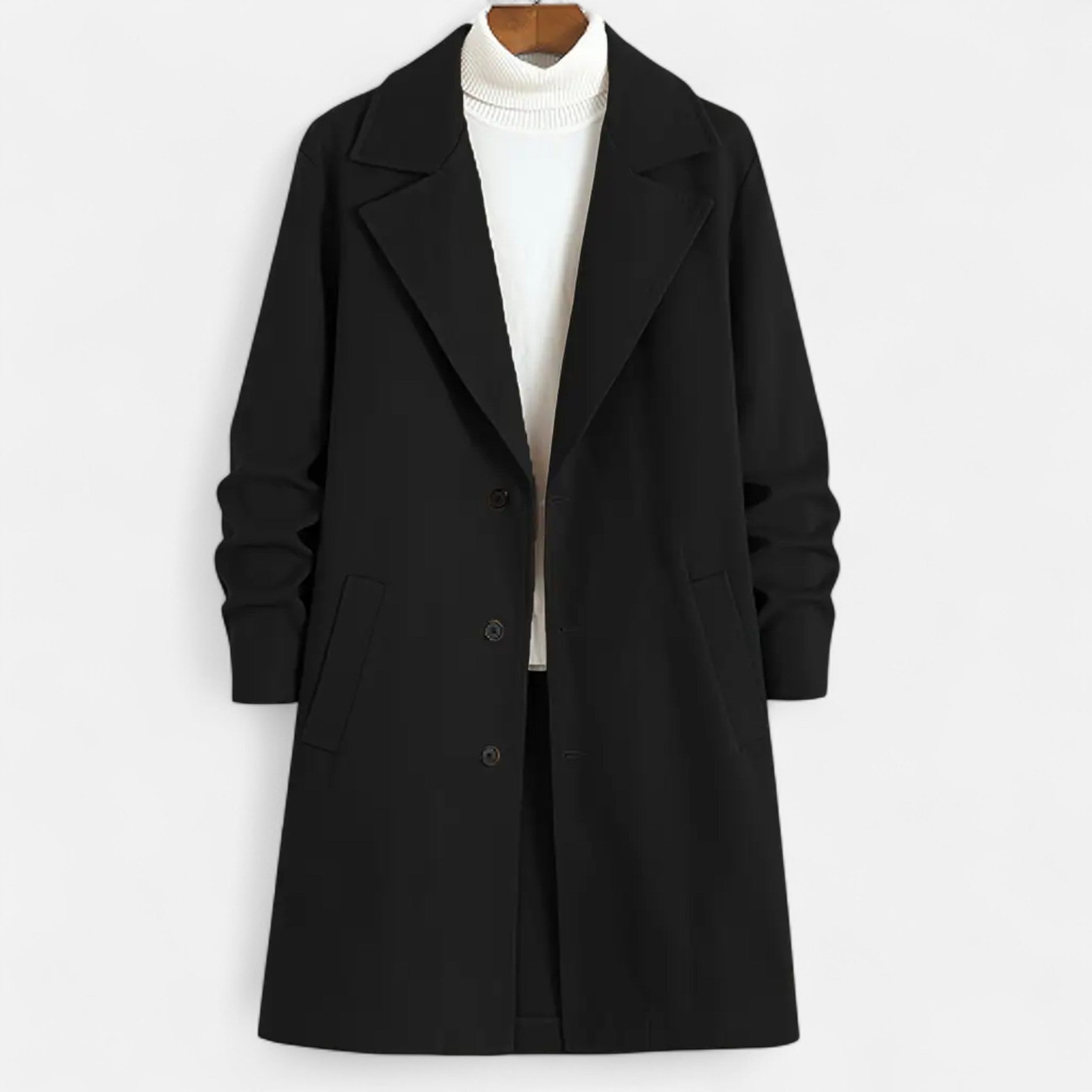 Valmonti | Men’s Classic Solid Colour Long Coat