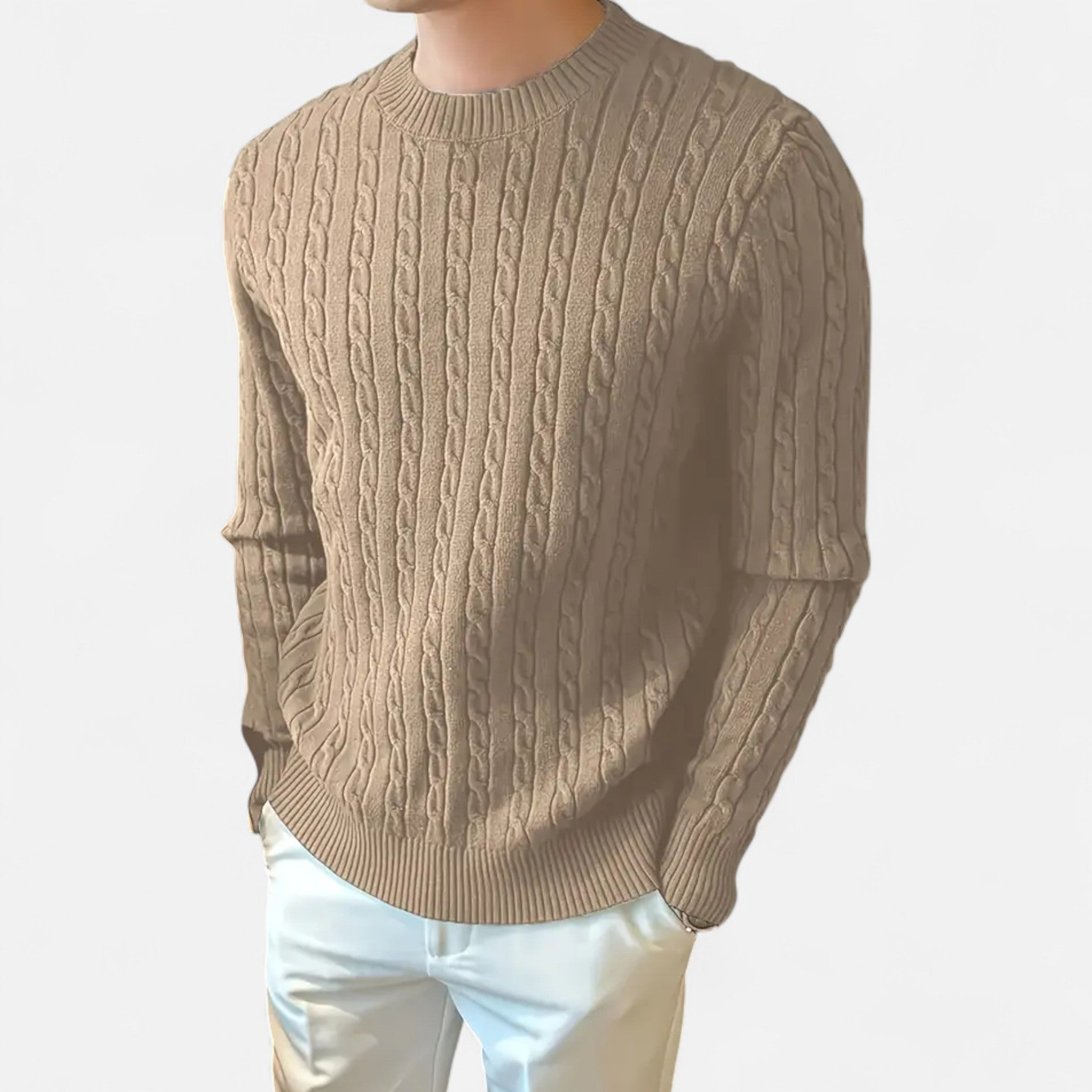 Valmonti | Men’s Ribbed Knit Crew Sweater