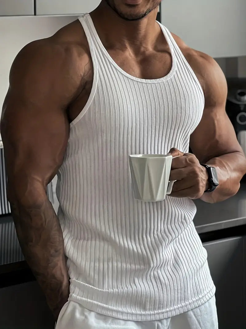 Men’s Casual Breathable Tank Top – Lightweight Comfortable Stylish Everyday Summer Vest