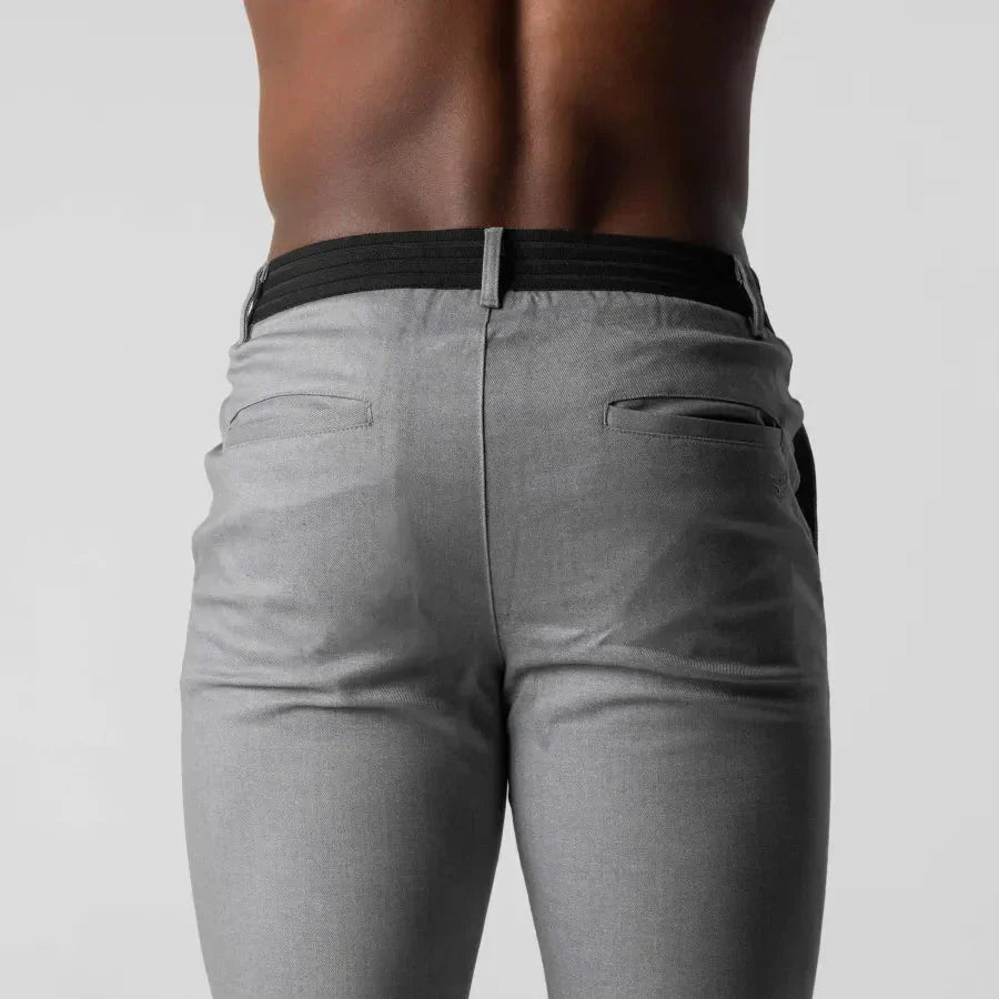 Pánské chino kalhoty v úzkém střihu se zúženými nohavicemi – elegantní ležérní styl ke kotníkům