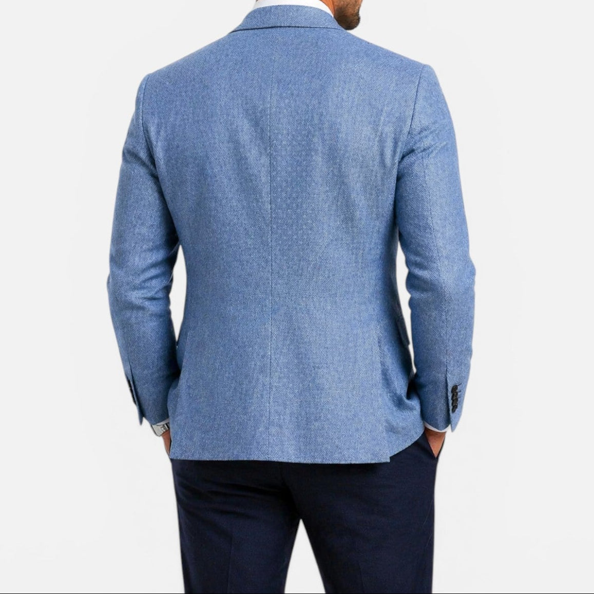 Blazer de lino para hombre, ajuste slim, casual elegante de verano