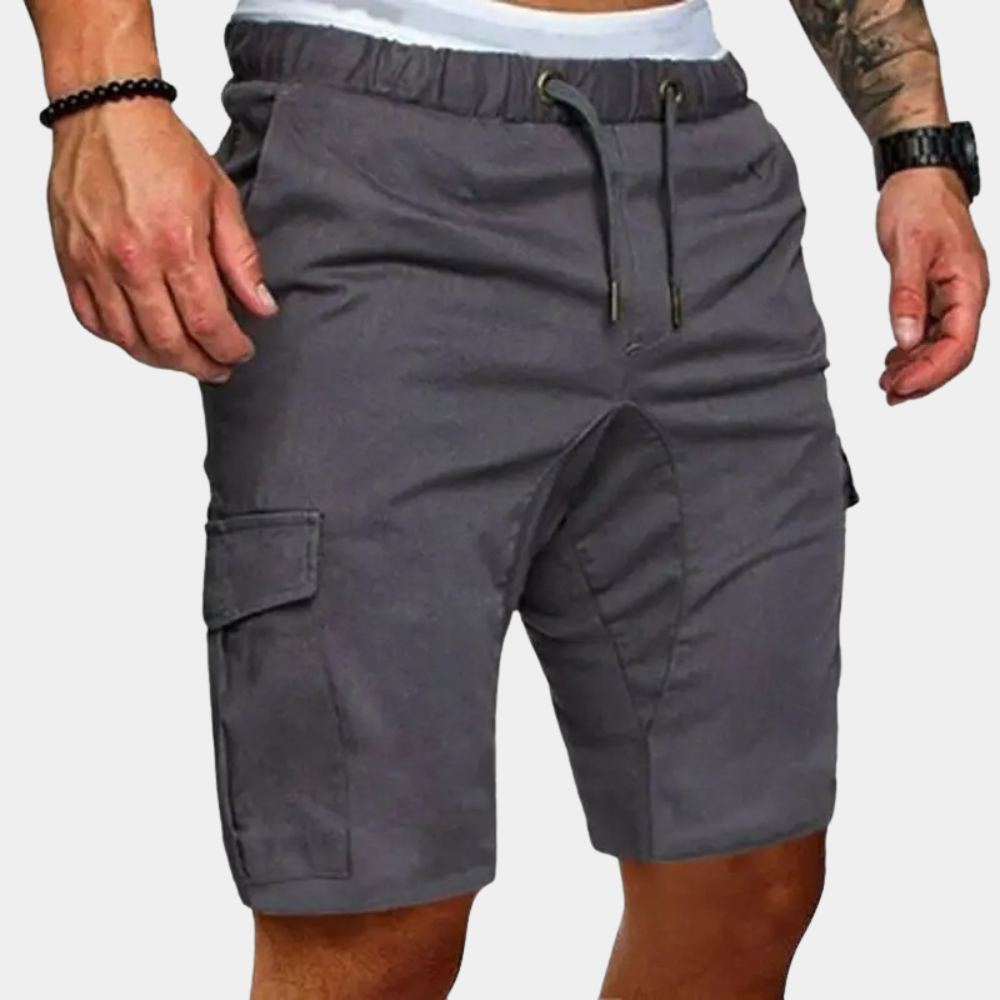 Men’s Utility Cargo Shorts – Drawstring Multi-Pocket Style for Casual Summer Wear