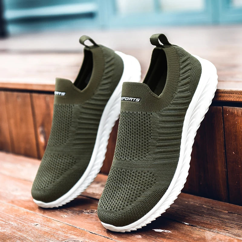 Pantofi sport ușori pentru femei, slip-on, cu amortizare pentru confort la mers