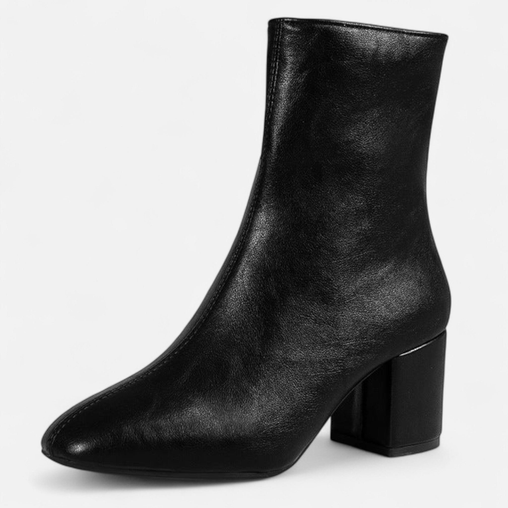 Valmonti | Women’s Leather Ankle Boots with Block Heel