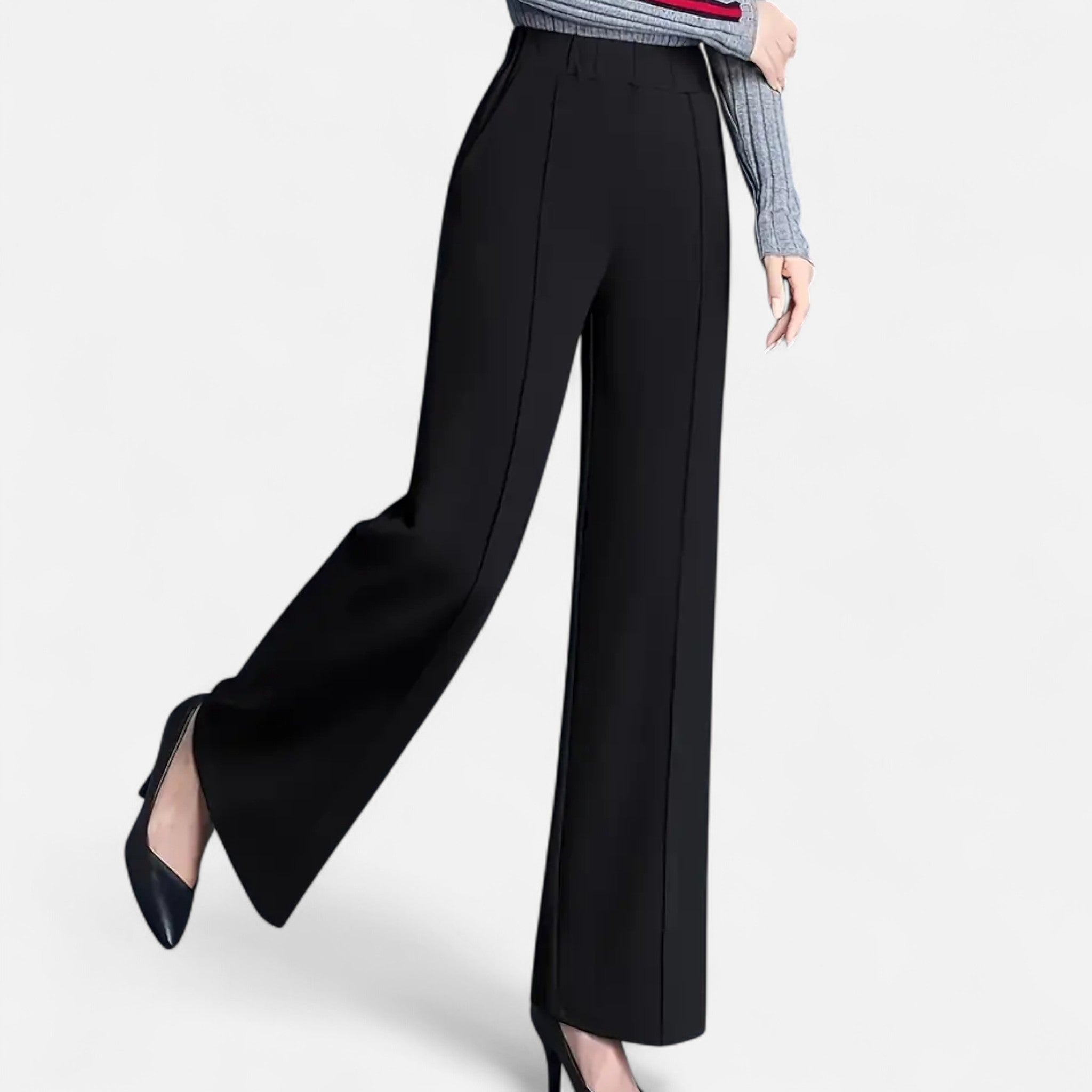 Valmonti | Women’s High-Waist Wide-Leg Trousers